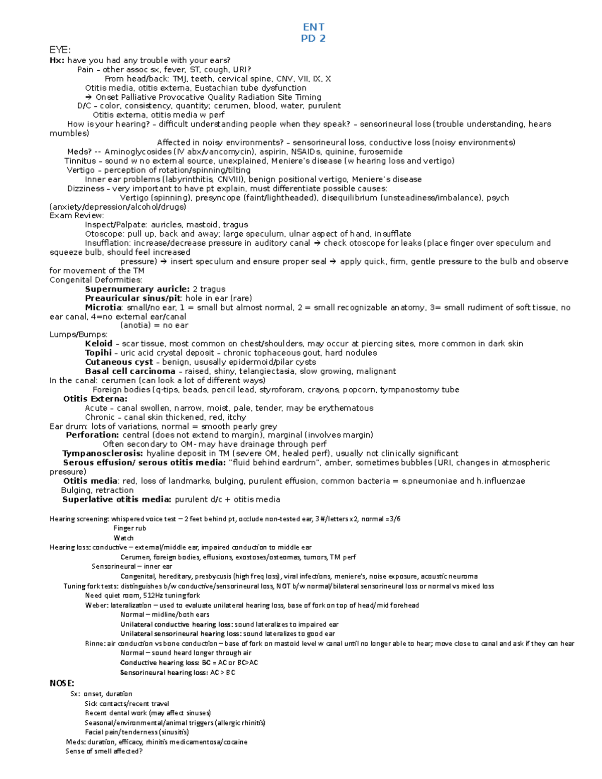 physical-diagnosis-ii-ent-exam-ent-pd-2-eye-hx-have-you-had-any