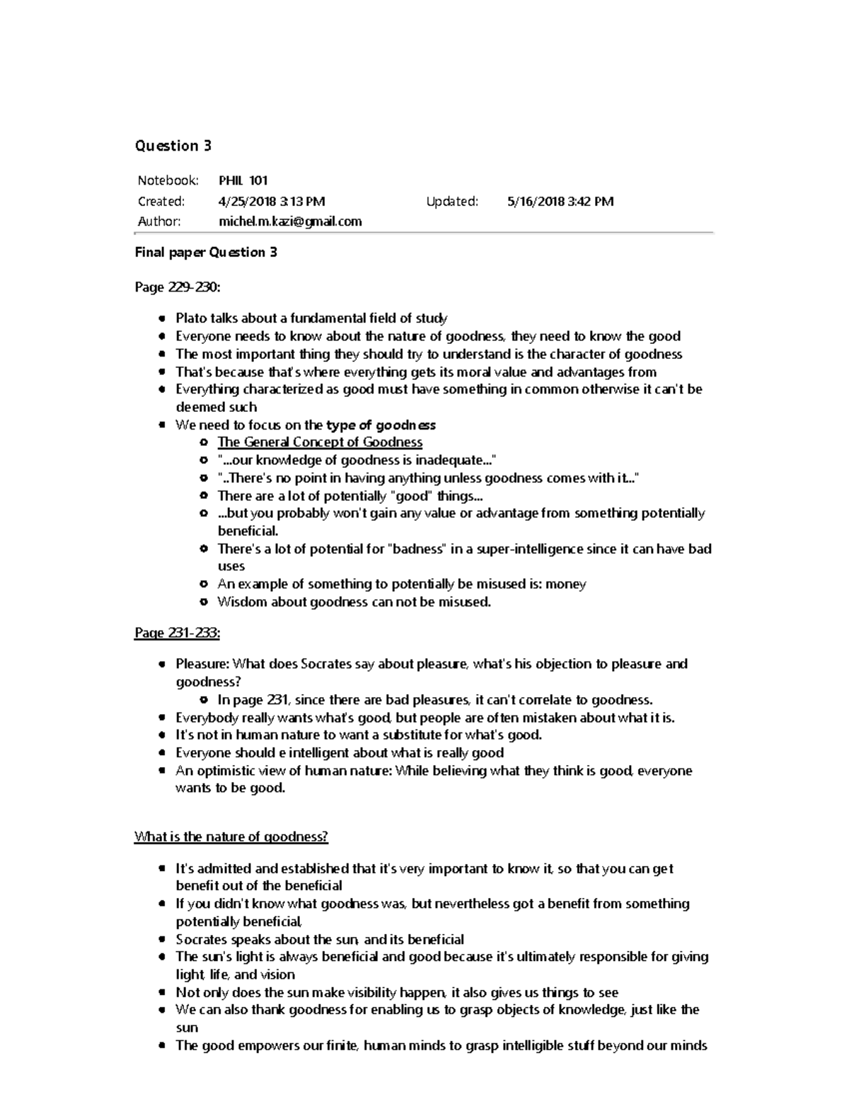 PHIL101 - Lecture notes All - Notebook: PHIL 101 Created: 4/25/2018 3 ...