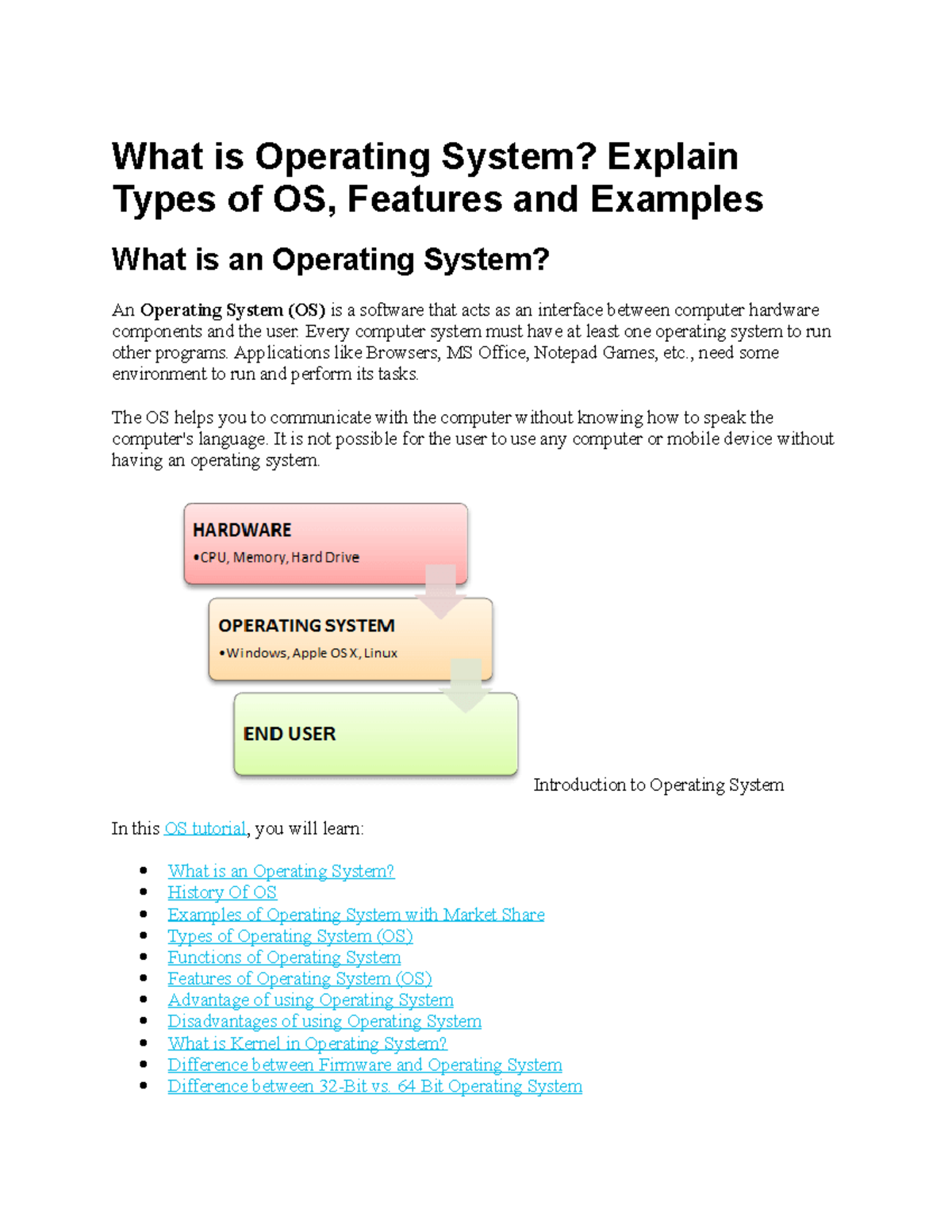 Operating System - note sfor students taking bachelors in infomatincts ...