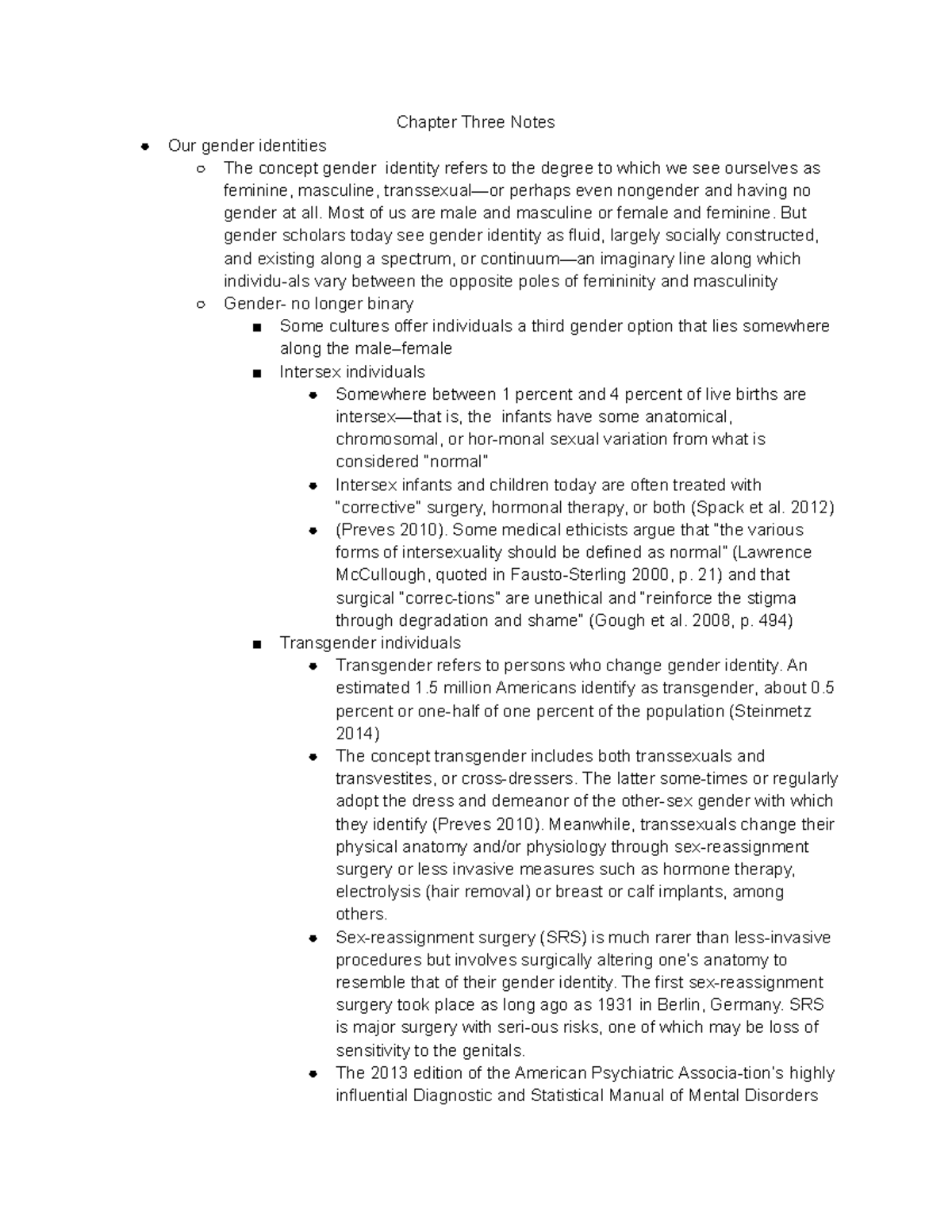 Chapter 3 notes CFD 135 - Chapter Three Notes Our gender identities The ...
