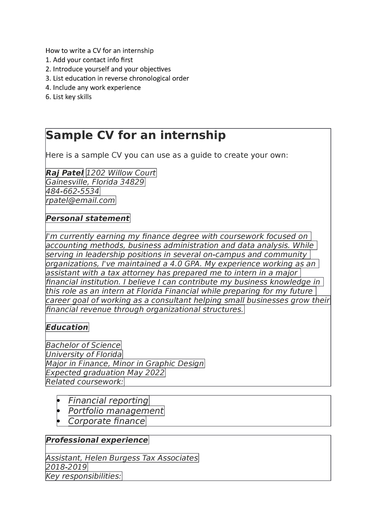 how-to-write-a-cv-for-an-internship-add-your-contact-info-first-2