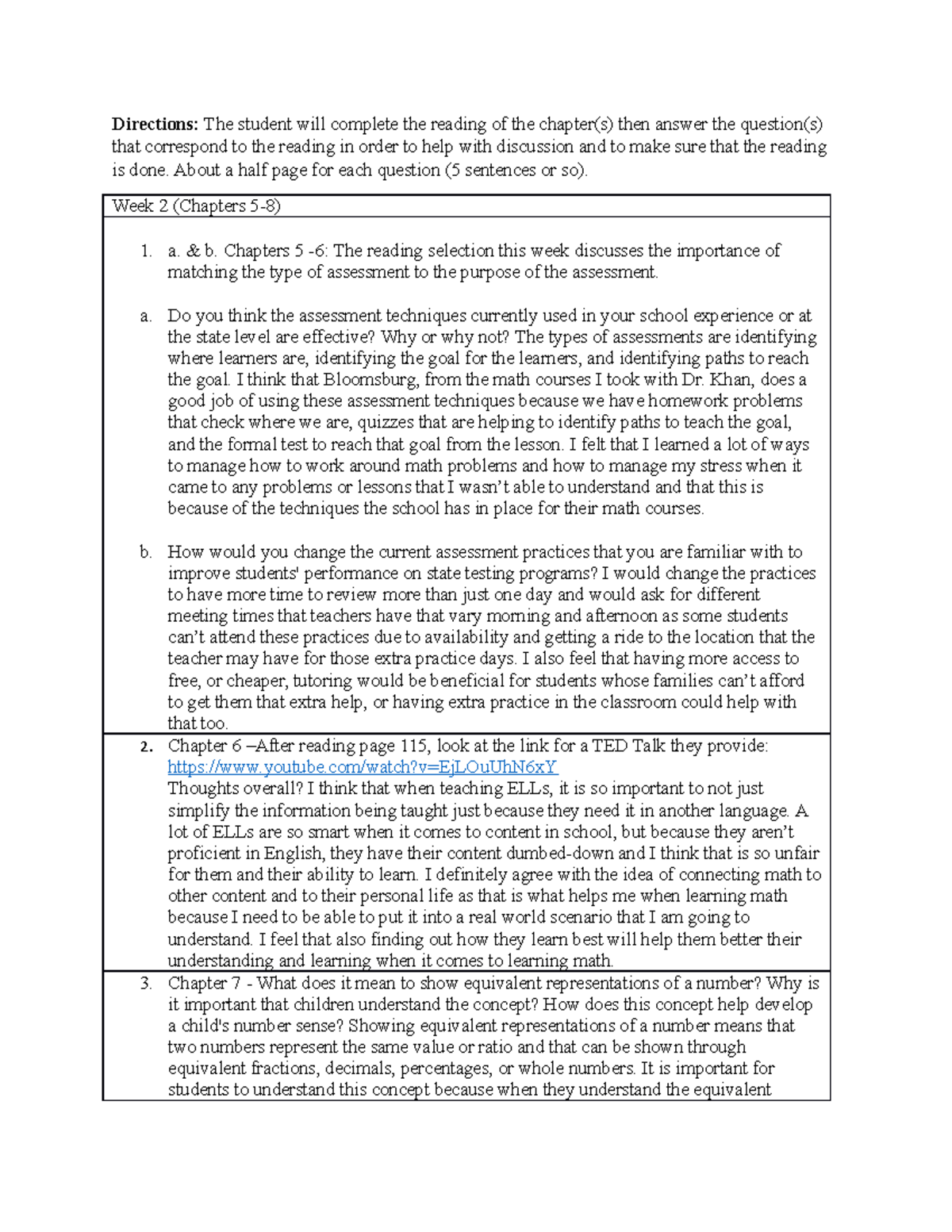 Week 2 Chapter Questions (Chapters 5-8) - Directions: The student will ...