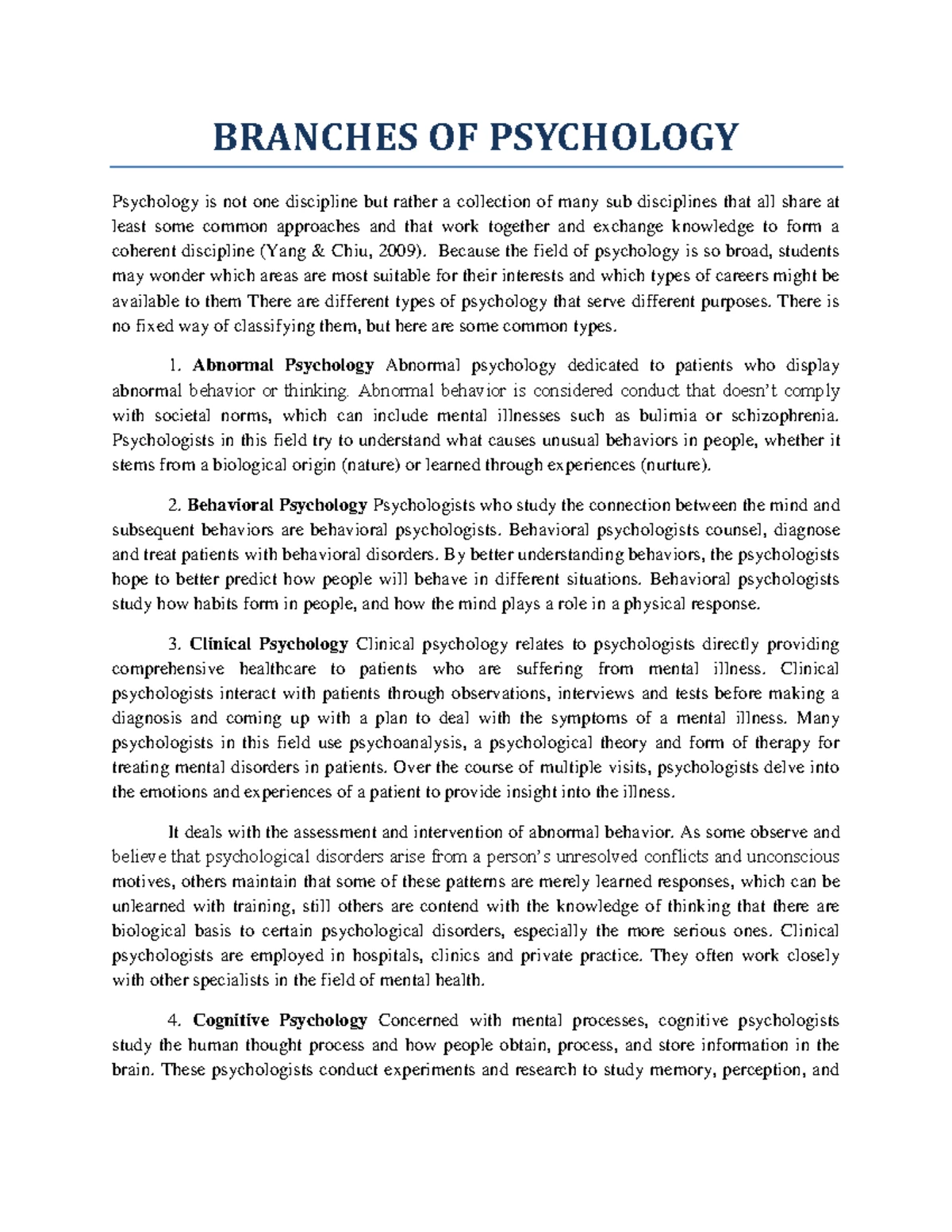Unit2 (1) - Introduction To Psychology UNIT 2 NATURE AND SCOPE OF ...