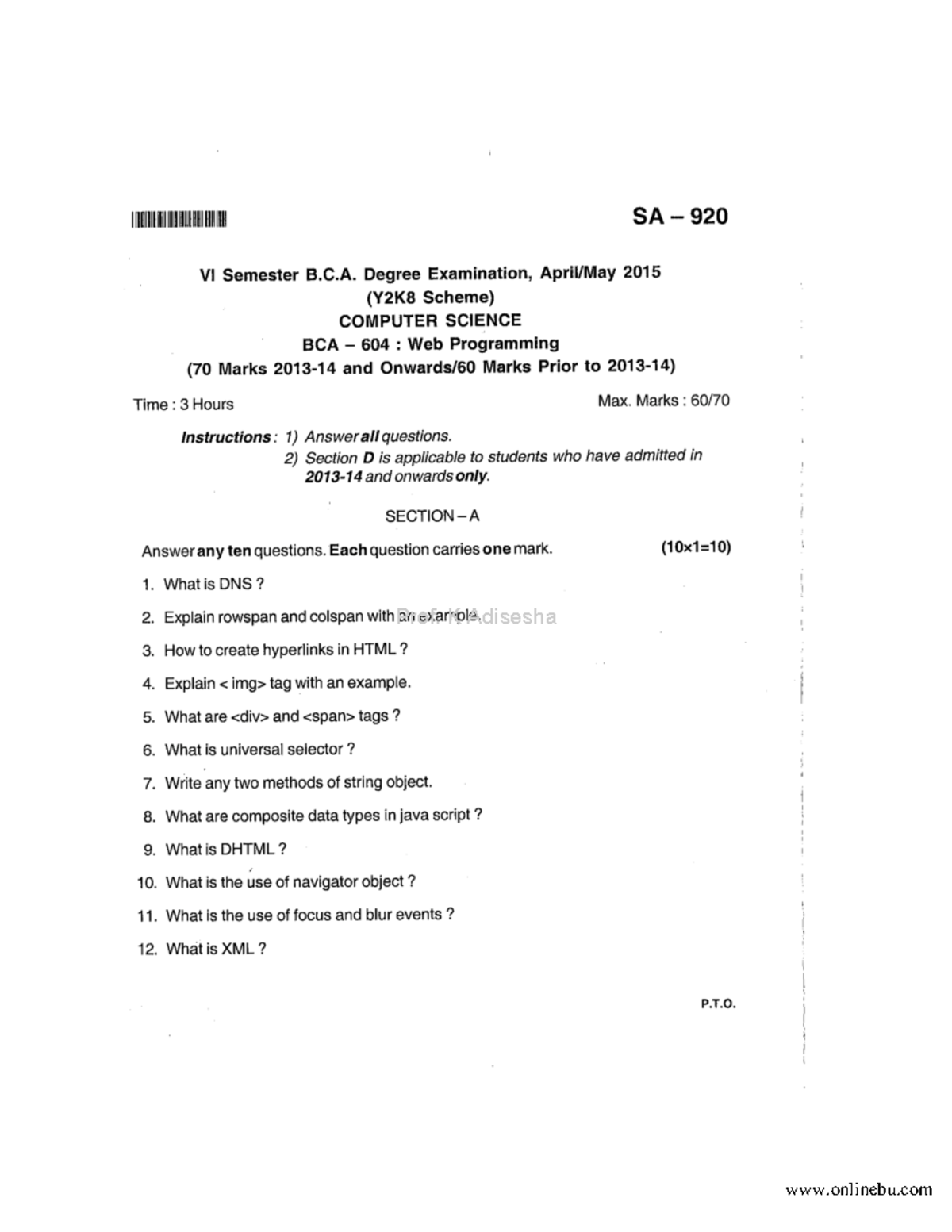 WP Solutions- Adi - 6th sem BCA - onlinebu Prof. K Adisesha onlinebu ...