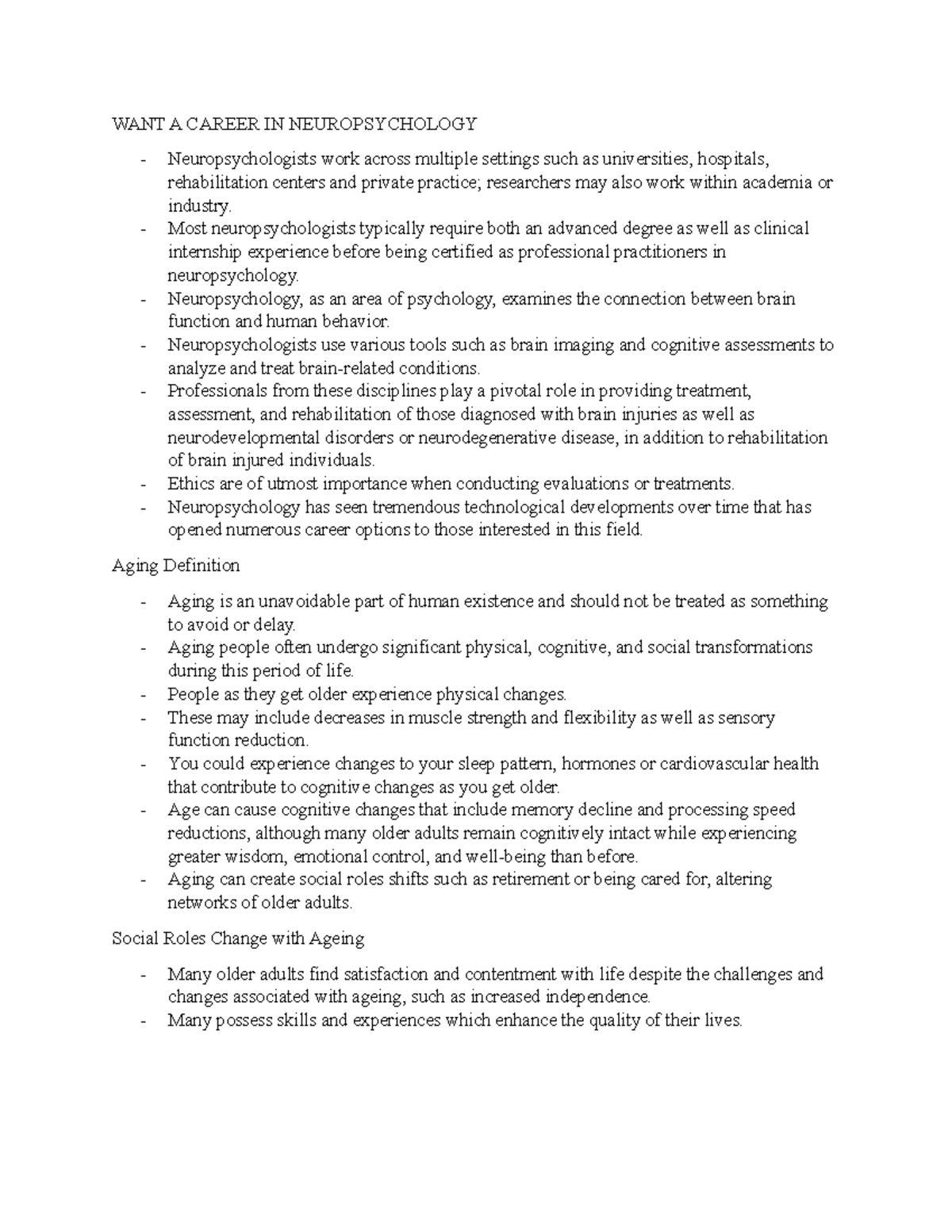 PSY 411 Notes Notes 25 - Psychopathology from a biopsychosocial ...