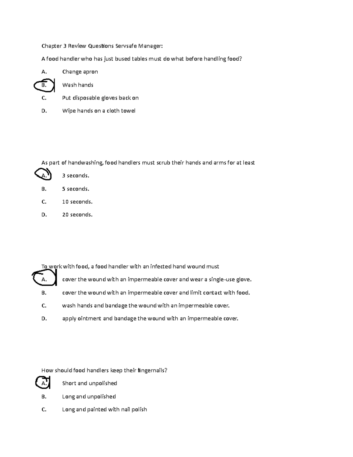 Chapter 3 Review Questions Servsafe Manager - Studocu