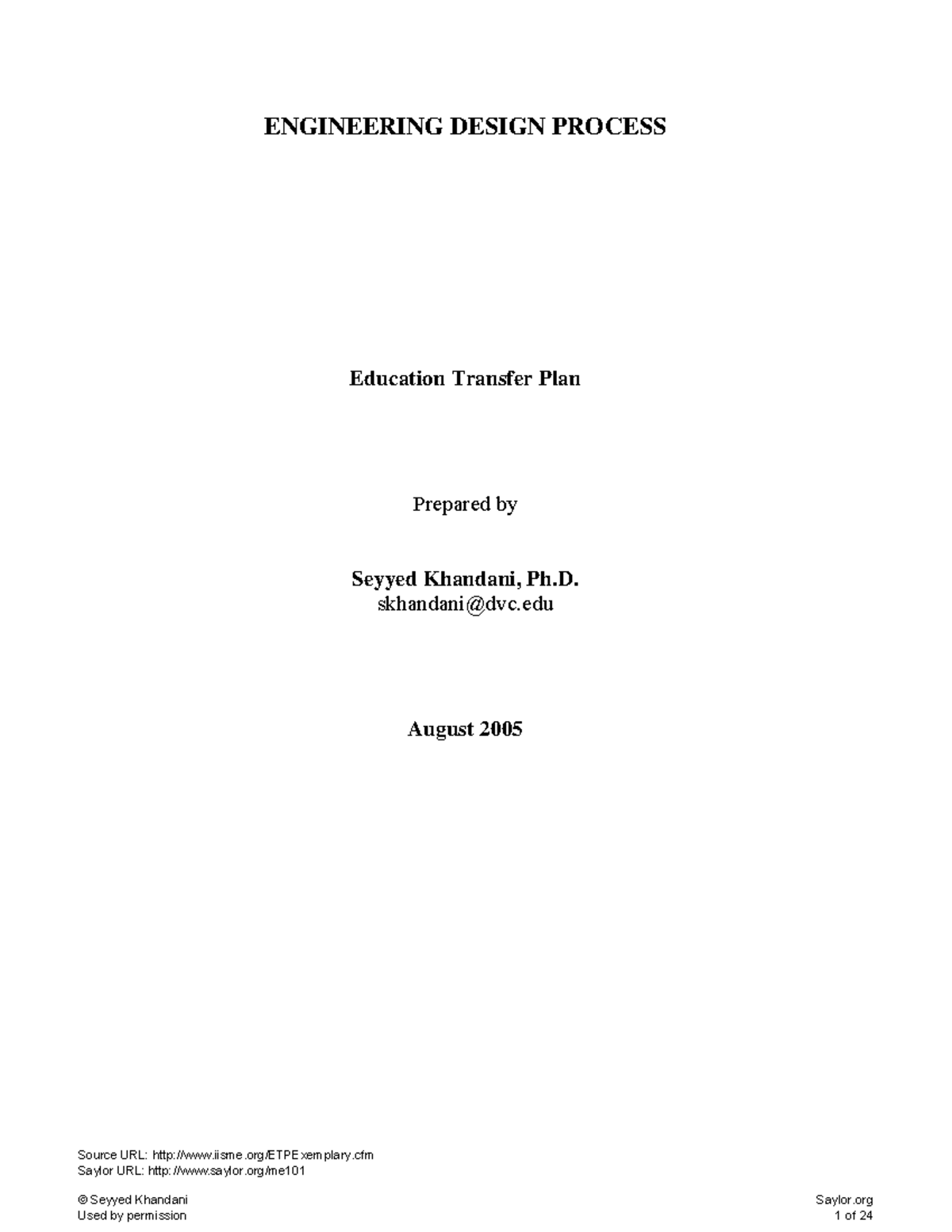 Engineering Design Process - ENGINEERING DESIGN PROCESS Education ...