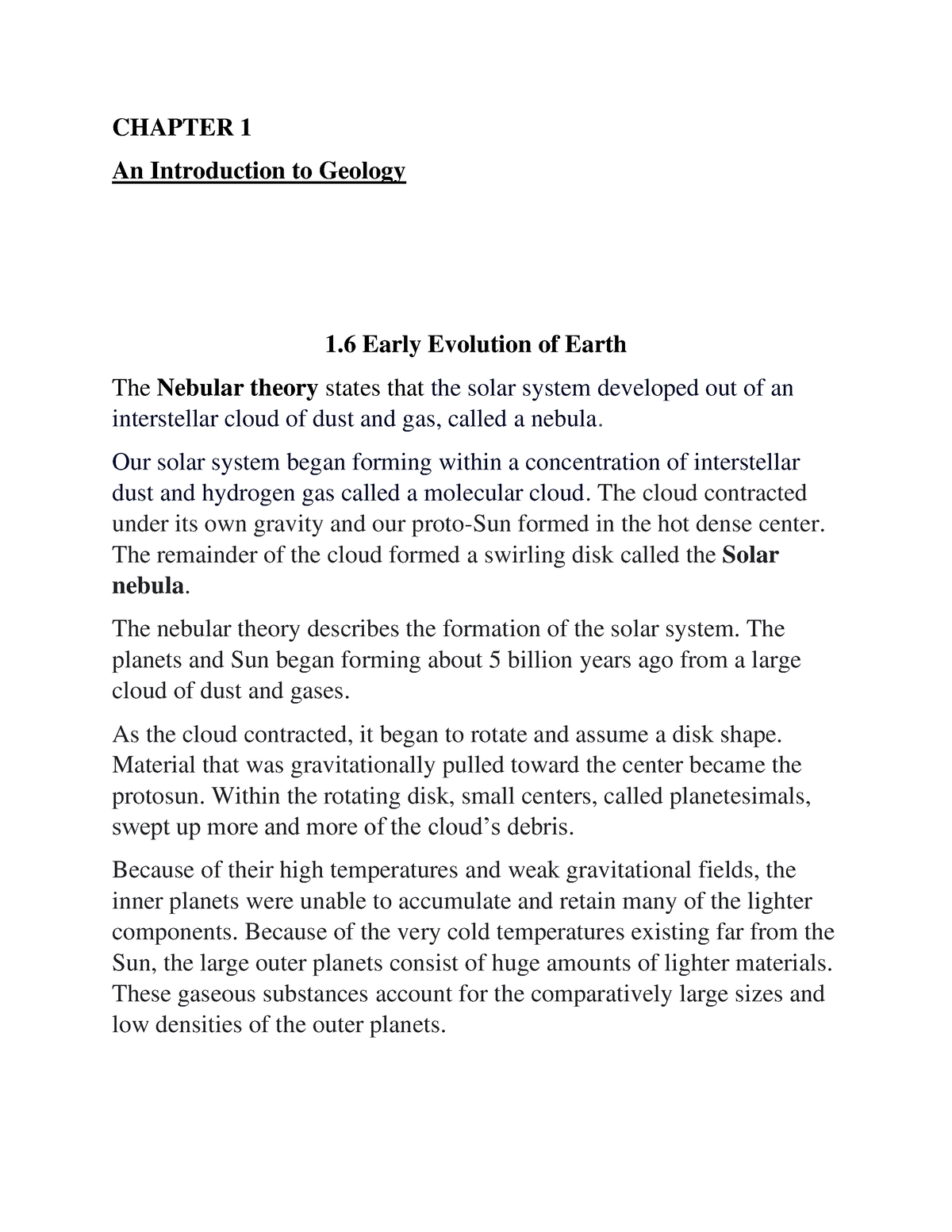 introduction to geology essay