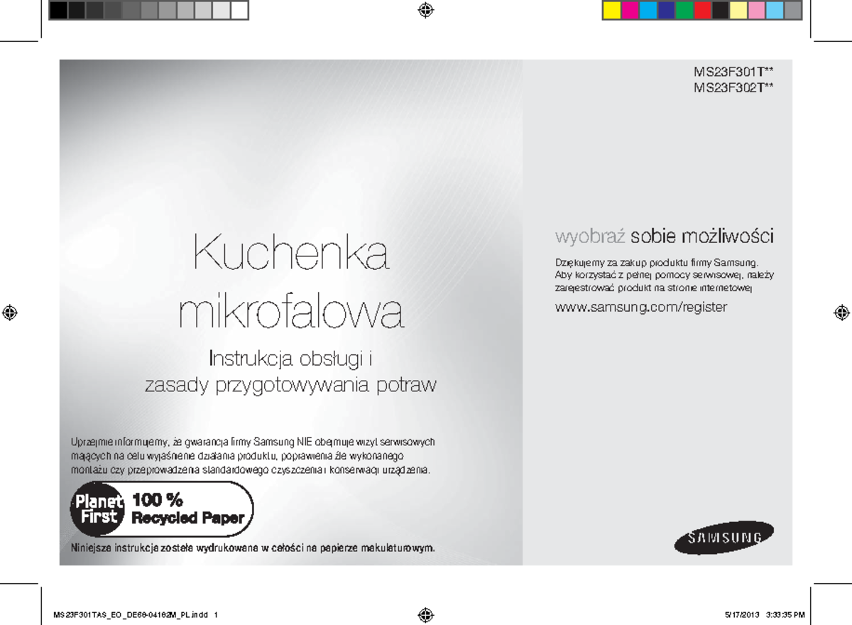 Instrukcja obslugi Samsung MS23F301TFK Instrukcja obslugi Samsung
