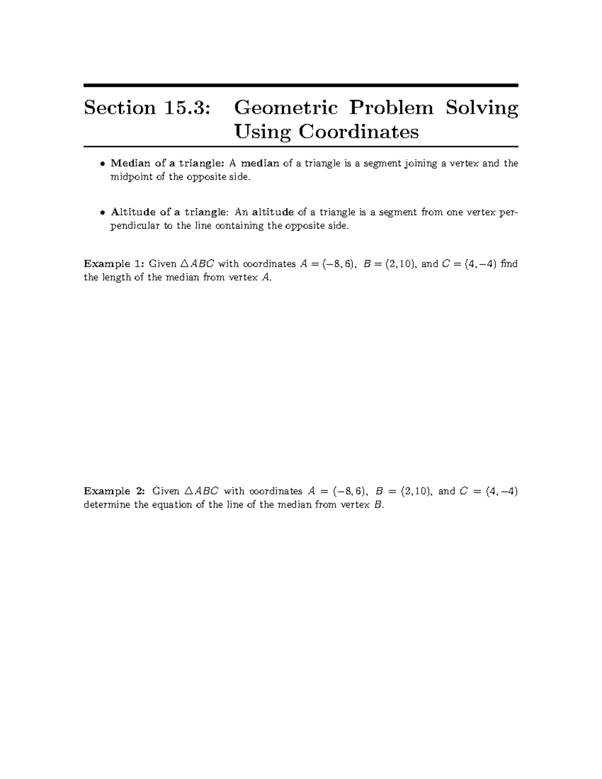 example of geometric problem solving