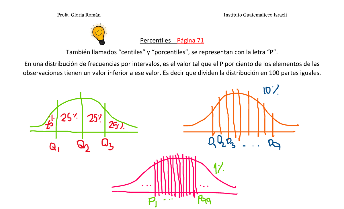 Clase Estadística 4to. CCLL 14-09-2021 -Percentiles - Percentiles ...