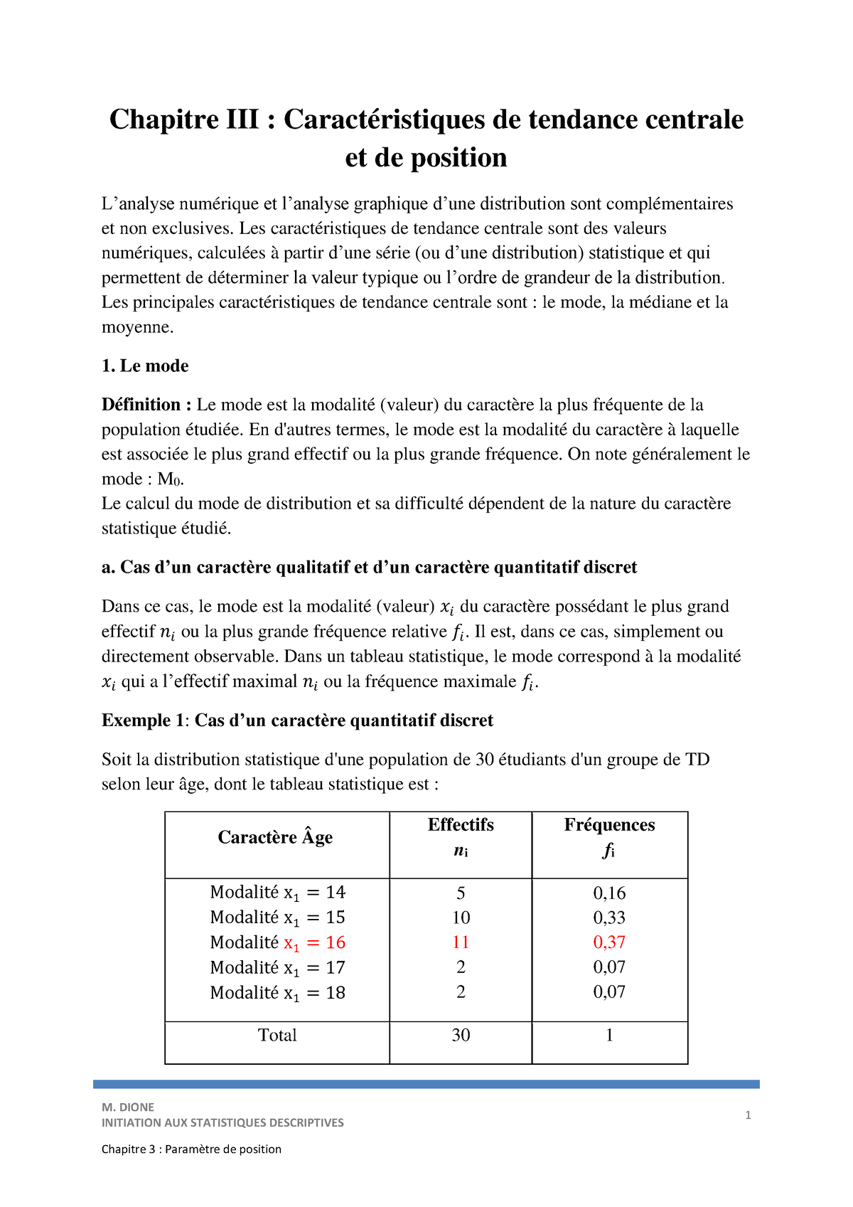 Statistiques - Document De Statistique - M. DIONE INITIATION AUX ...