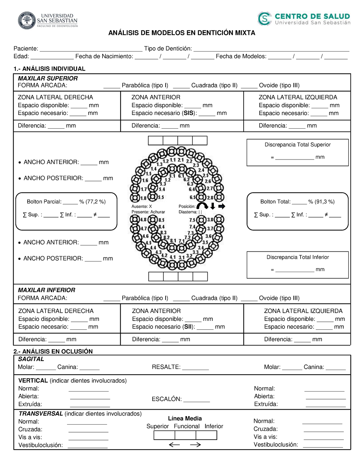 An Ã¡lisis De Modelos En Dentici Ã³n Mixta-2 - ANÁLISIS DE MODELOS EN ...