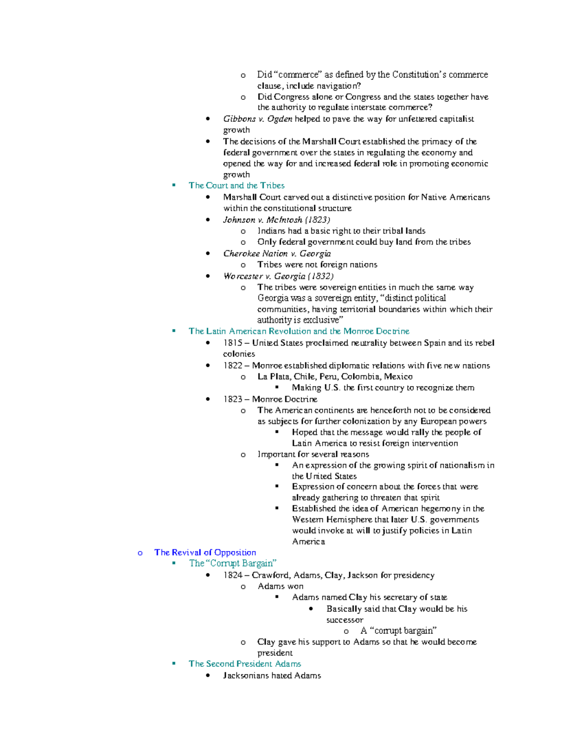 Louisiana Purchase - o Did “commerce” as defined by the Constitution’s ...