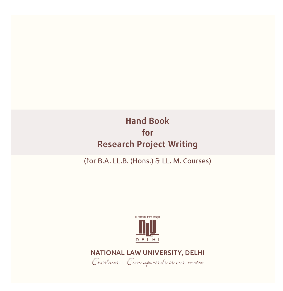 Guide To A Research Paper - Hand Book For Research Project Writing (for ...