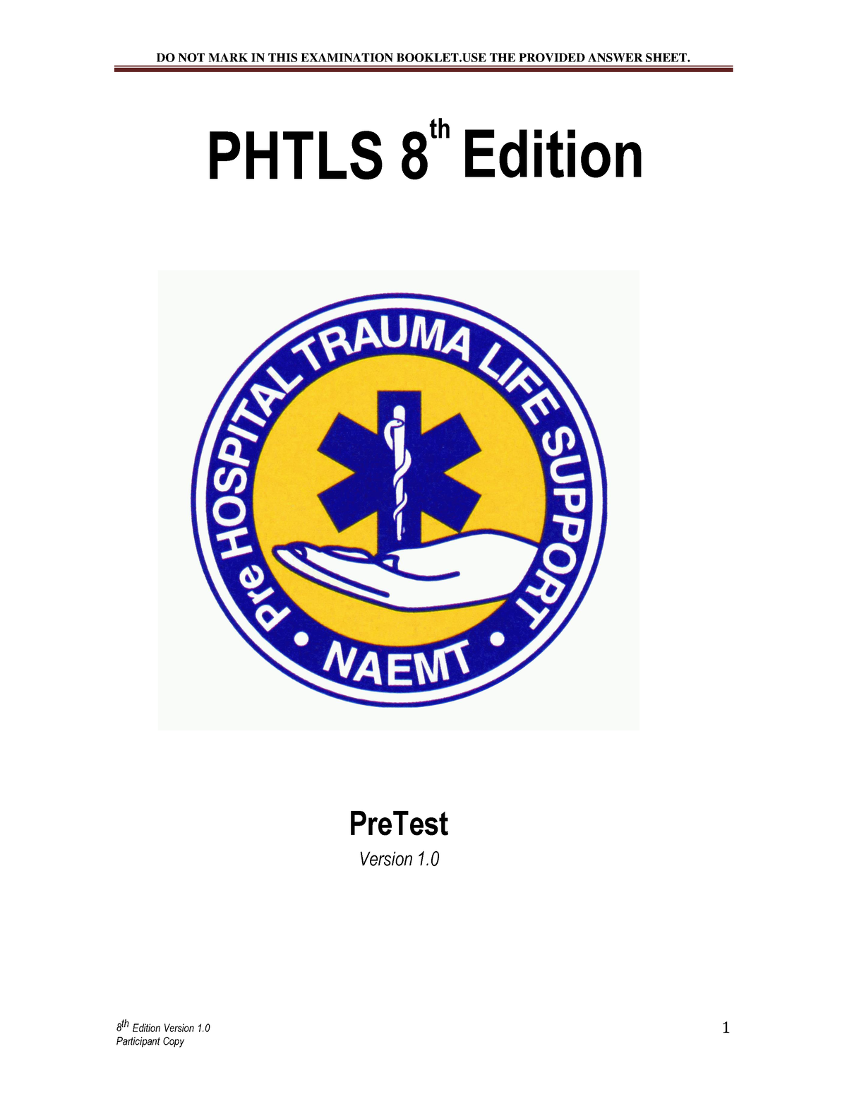 pdfcoffee-test-8-th-edition-version-1-1-phtls-8-th-edition-pretest