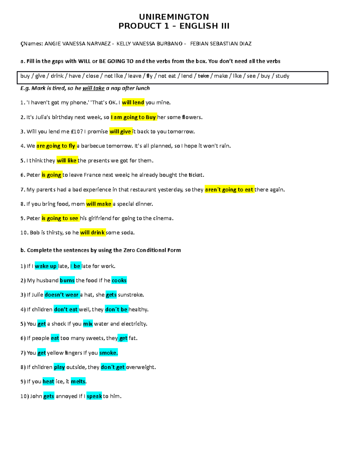 Producto 1 Ingles - ninguna - UNIREMINGTON PRODUCT 1 - ENGLISH III ...