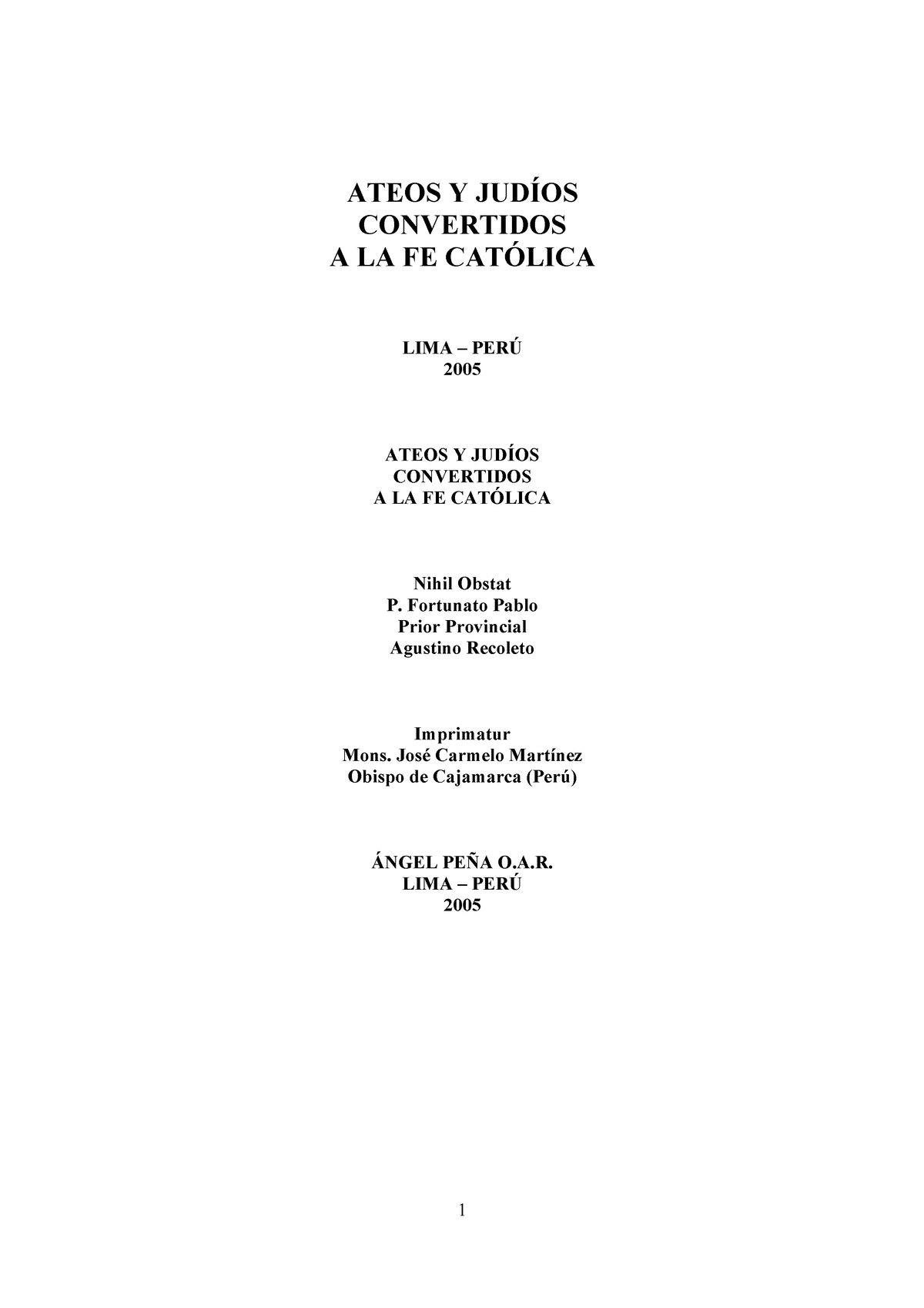 Ateos Y Judios Convertidos - ATEOS Y JUDÕOS CONVERTIDOS A LA FE CAT ...