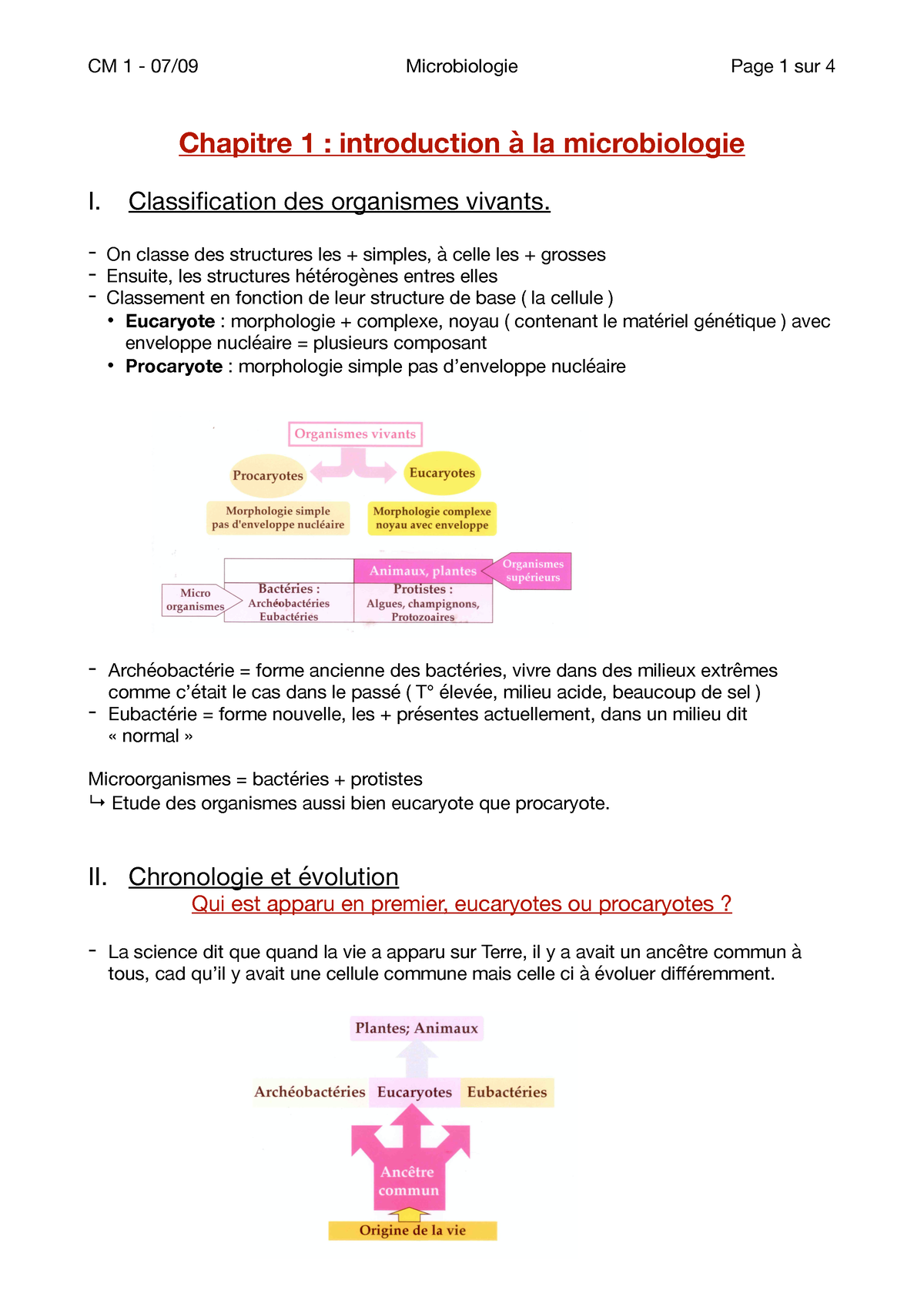 CM 1 - 07:09 MICROBIOLOGIE -> L2 - Chapitre 1 : Introduction à La ...