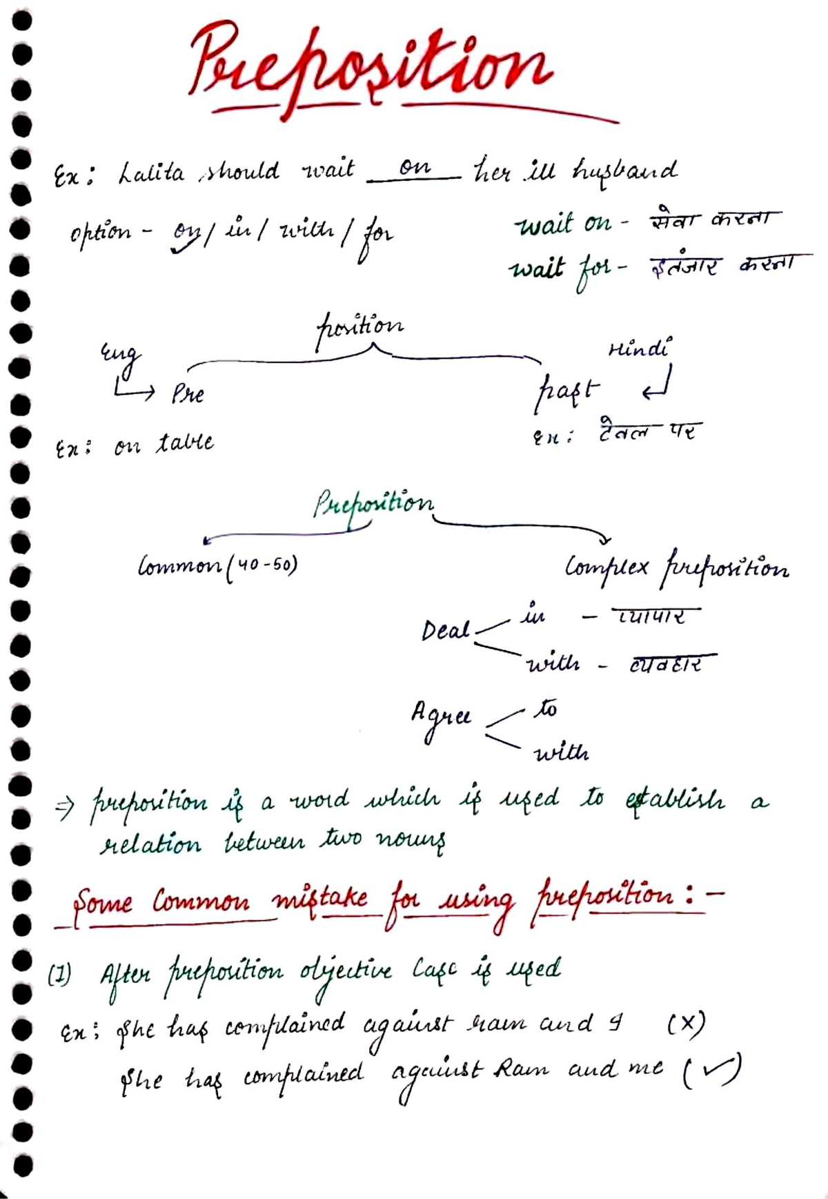 Selfstudys Com File (11) - Preposition Ex: Lalita Should Wait On Her ...