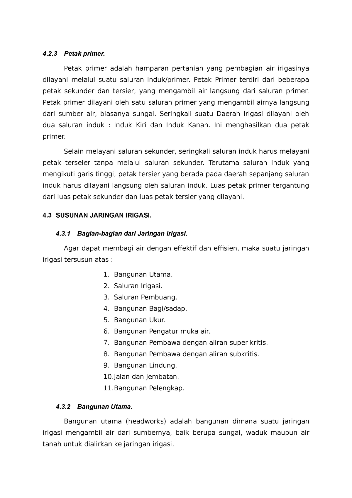 Perancangan Irigasi Dan Bangunan Air - Subbab 4.2.3-4.3.2 - 4.2 Petak ...