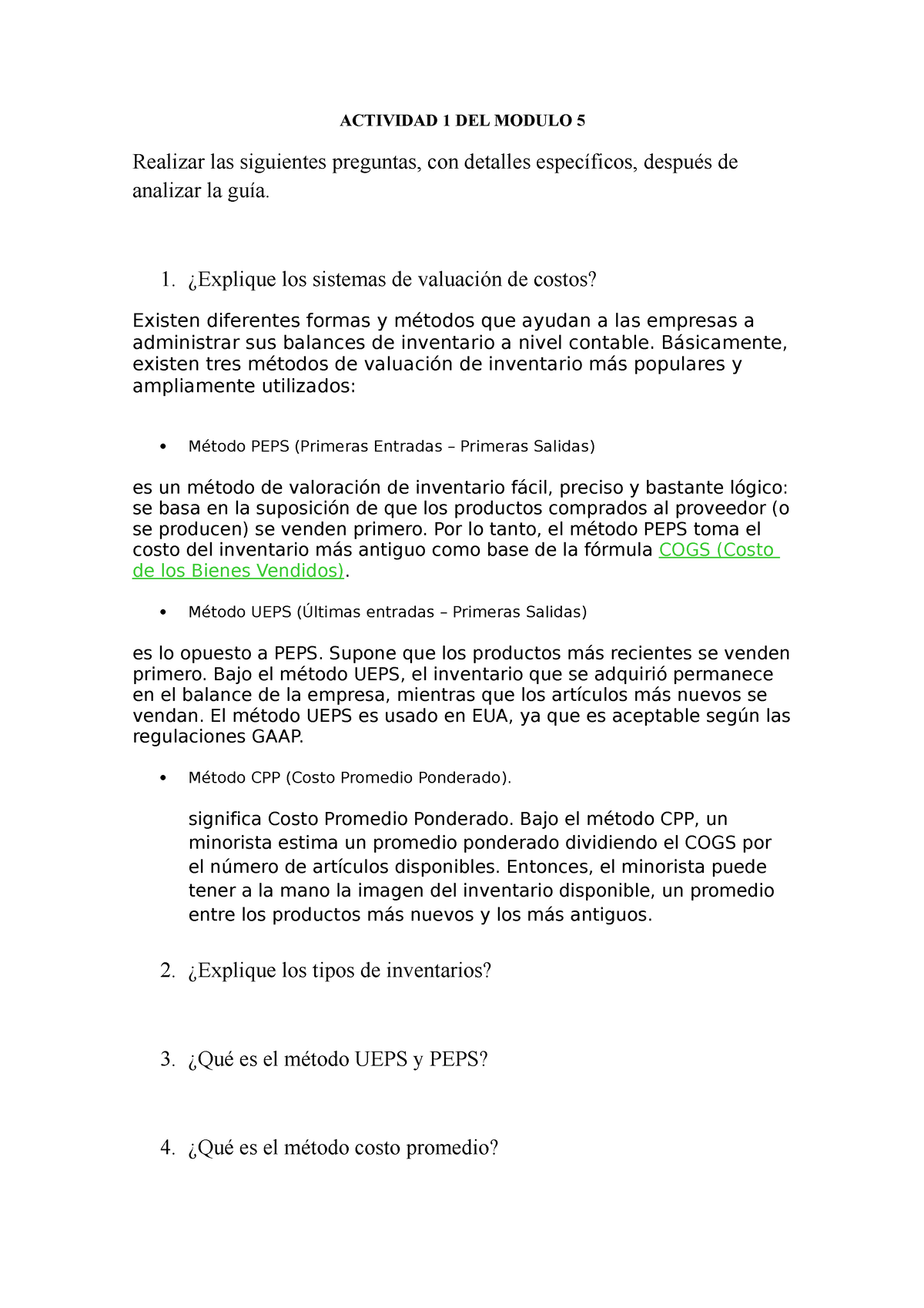 Actividad-1 (1) Modulo 5i - ACTIVIDAD 1 DEL MODULO 5 Realizar Las ...