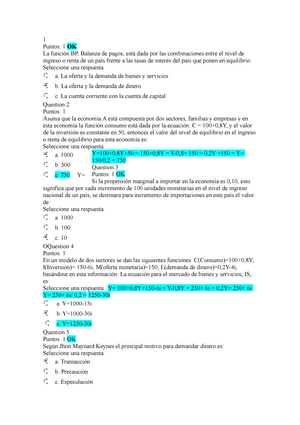 Final-corregido administracion de empresa - 1 Puntos: 1 OK La función BP,  Balanza de pagos, está - Studocu