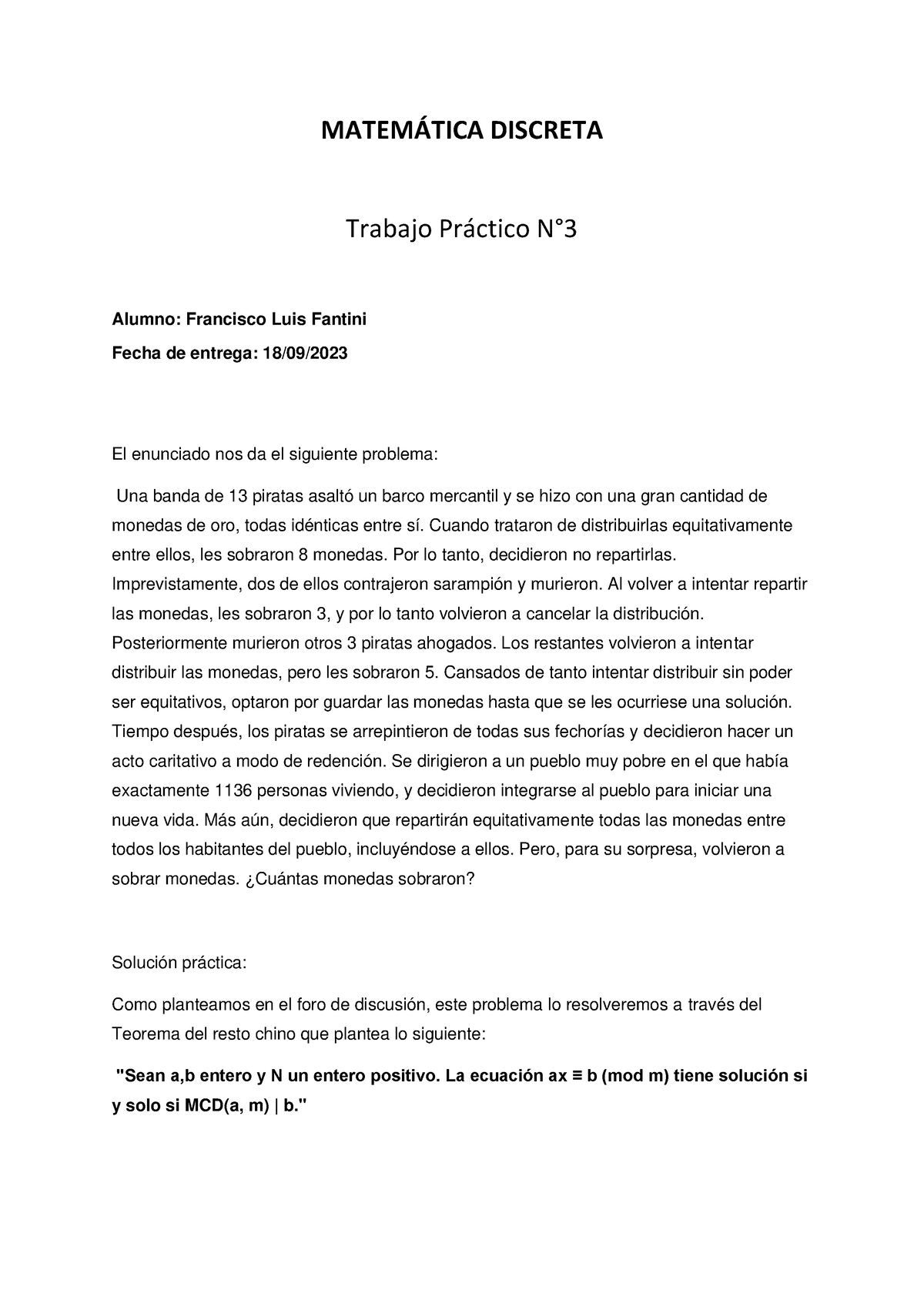 Matematica Discreta TP3 - MATEM¡TICA DISCRETA Trabajo Pr·ctico N∞ ...