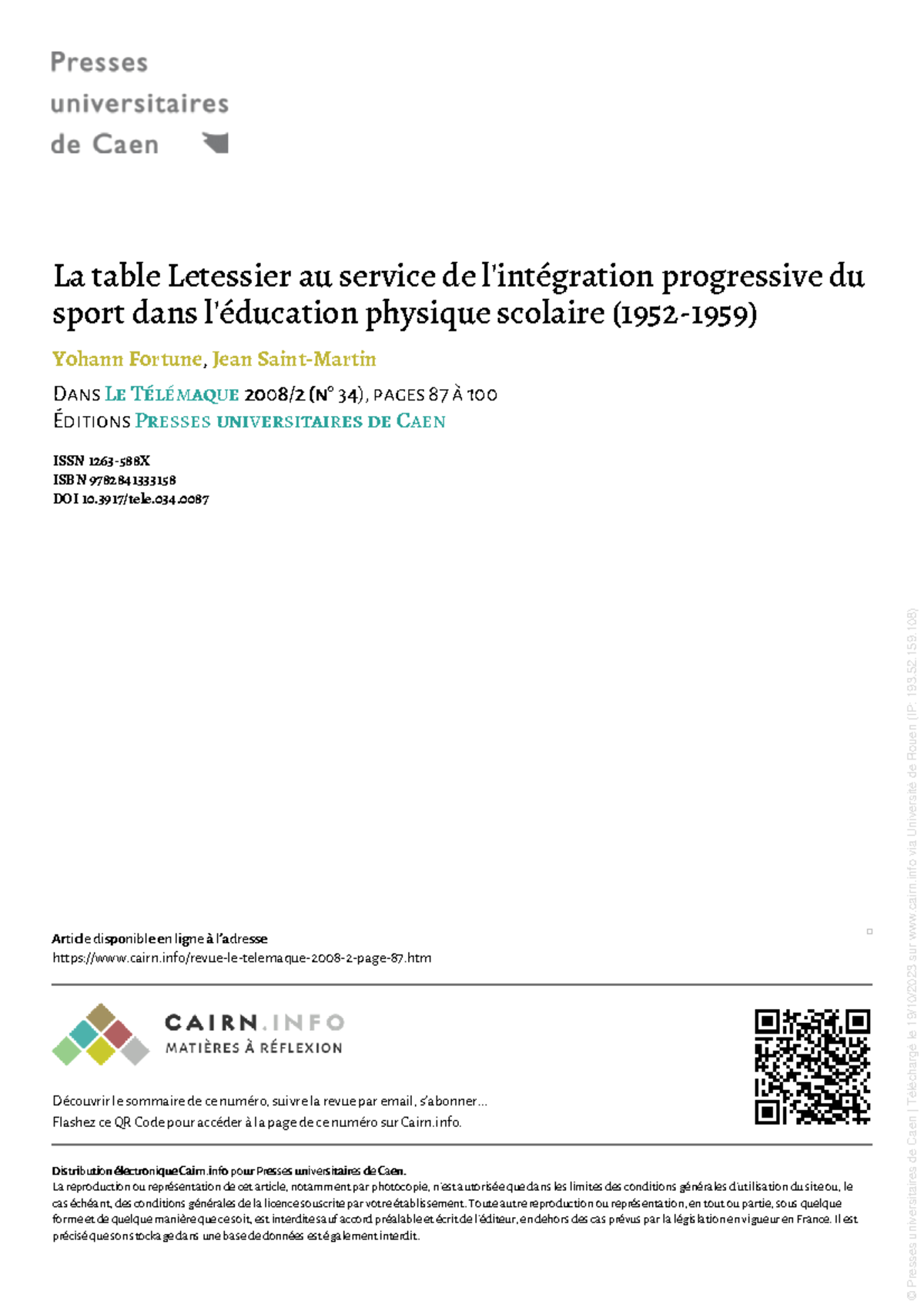 La table Letessier au service de l'intégration progressive - 3917/tele ...