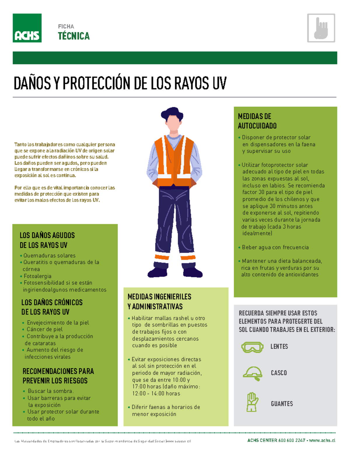 Ficha Tecnica Da Os Y Proteccion De Los Rayos Uv Recuerda Siempre