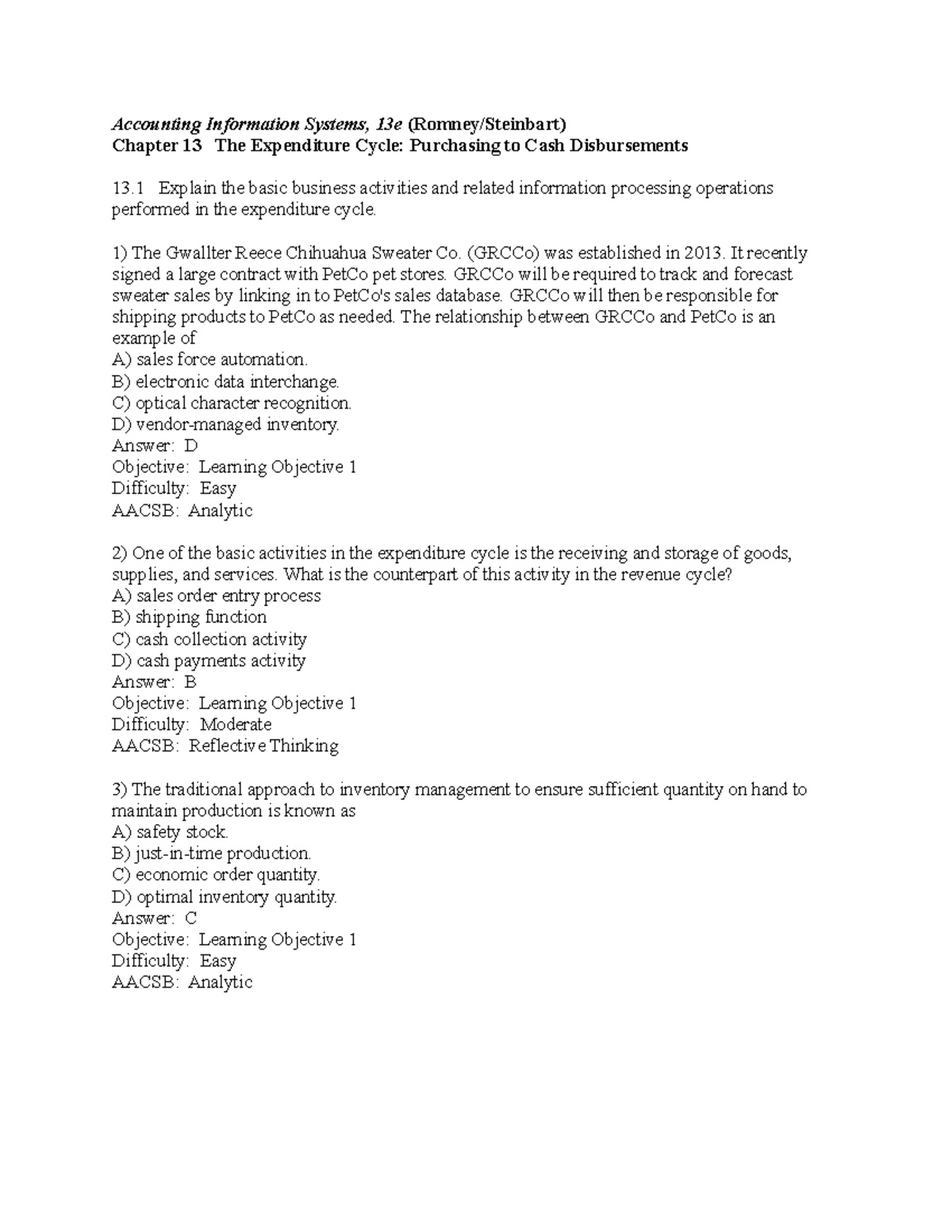 Chapter 13 - intermediate accounting - Accounting Information Systems ...