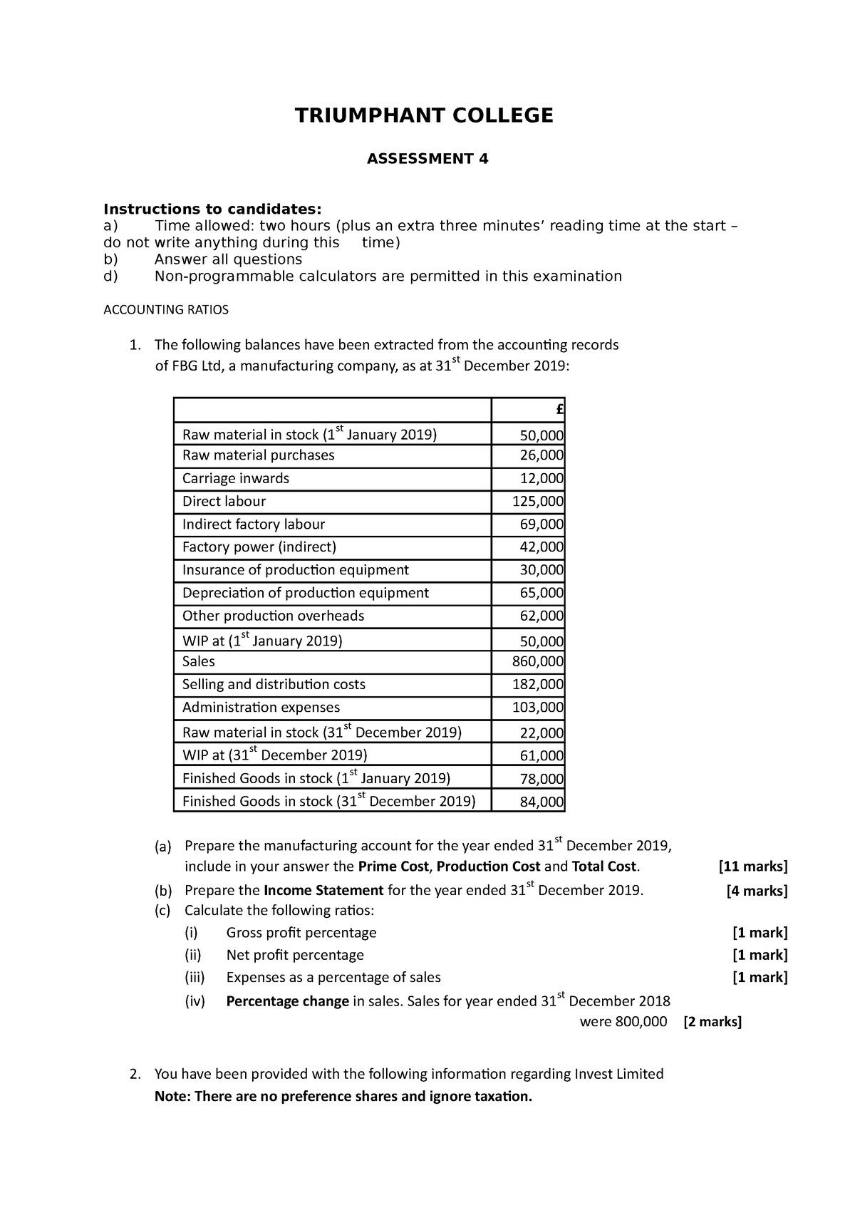 college assignment finance