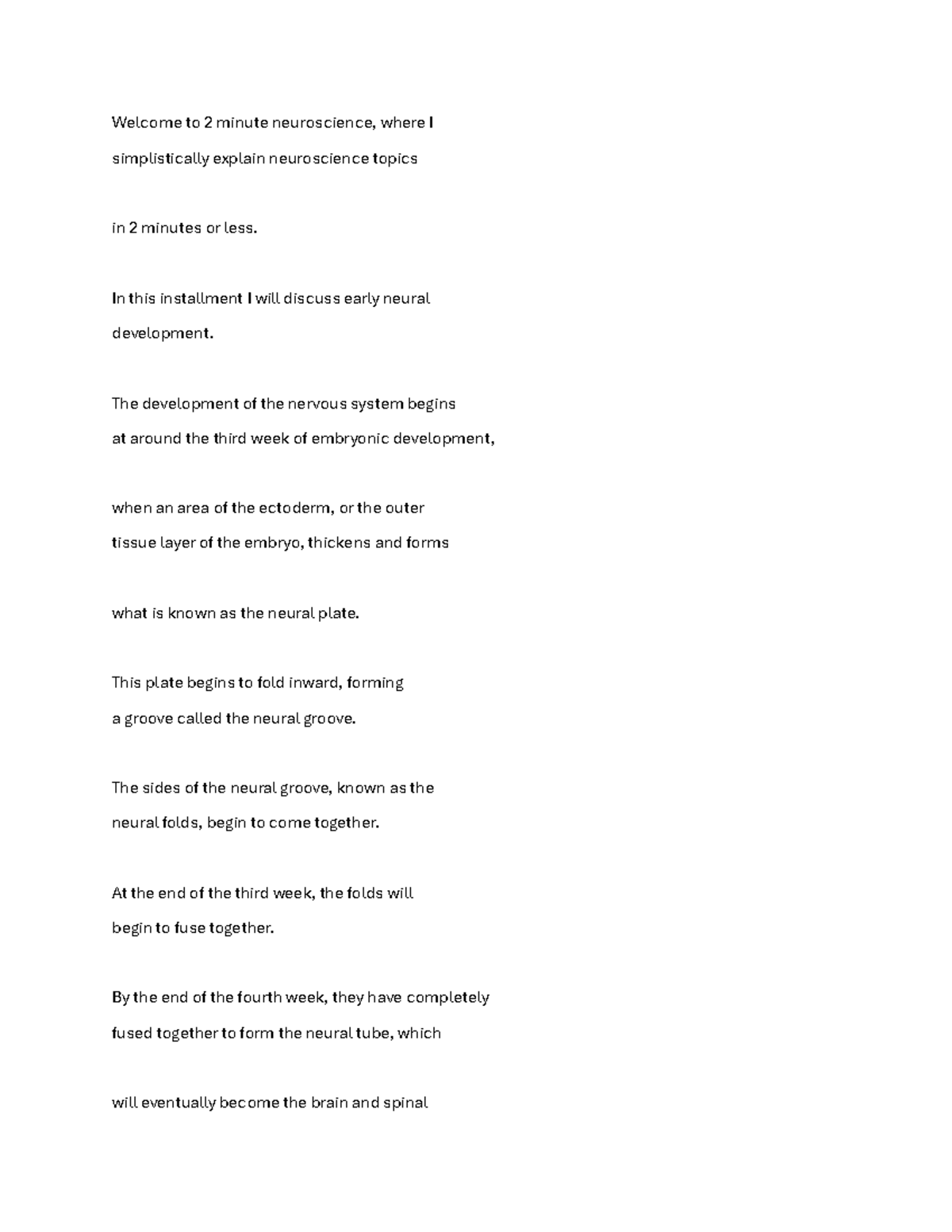 Welcome To 2 Minute Neuroscience Welcome To 2 Minute Neuroscience