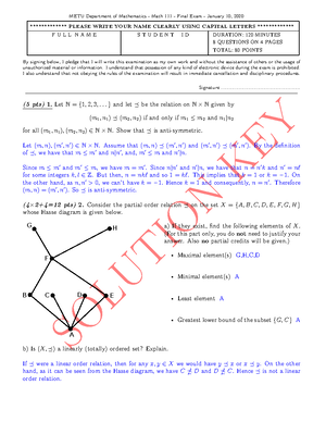 Past Midterm Exam - METU Department of Mathematics Fundamentals of ...