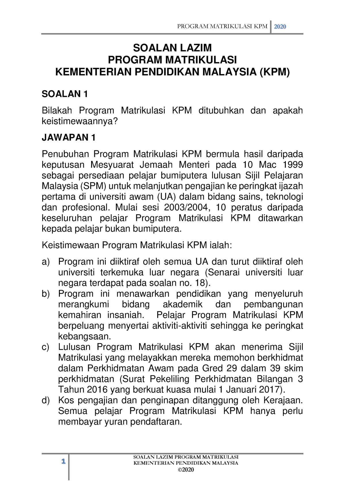 Soalan Lazim SESI 2020 2021 20Feb2020 - 1 SOALAN LAZIM PROGRAM ...