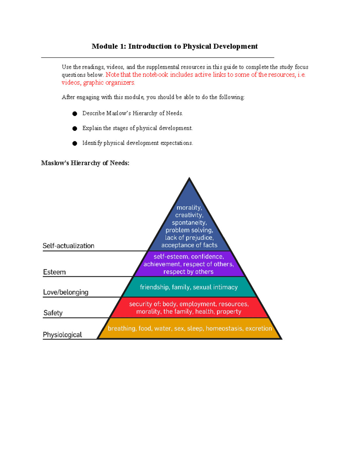 D094 Module 1 (Complete) Notes - Module 1: Introduction to Physical ...