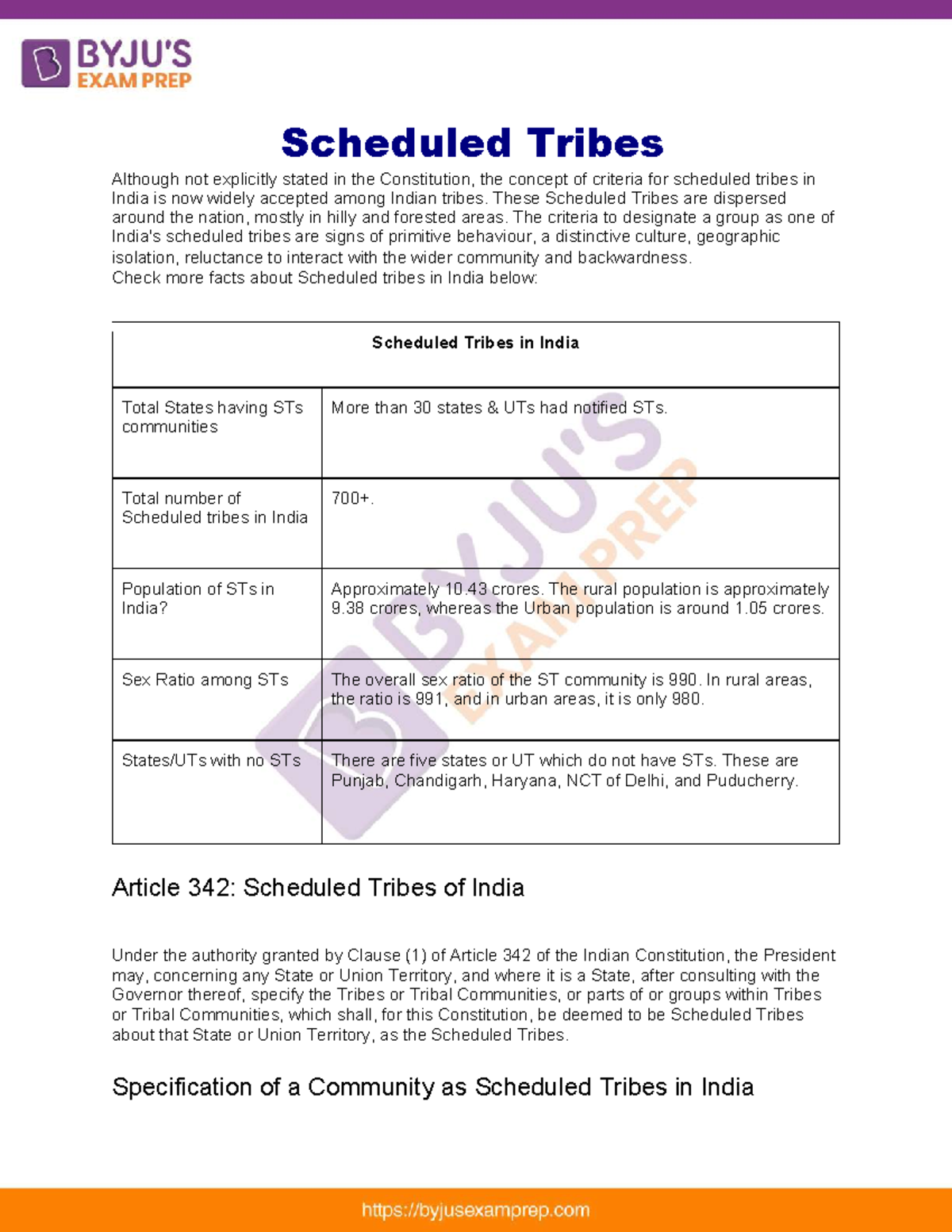 Scheduled Tribes Upsc Notes 10 - Scheduled Tribes Although Not ...