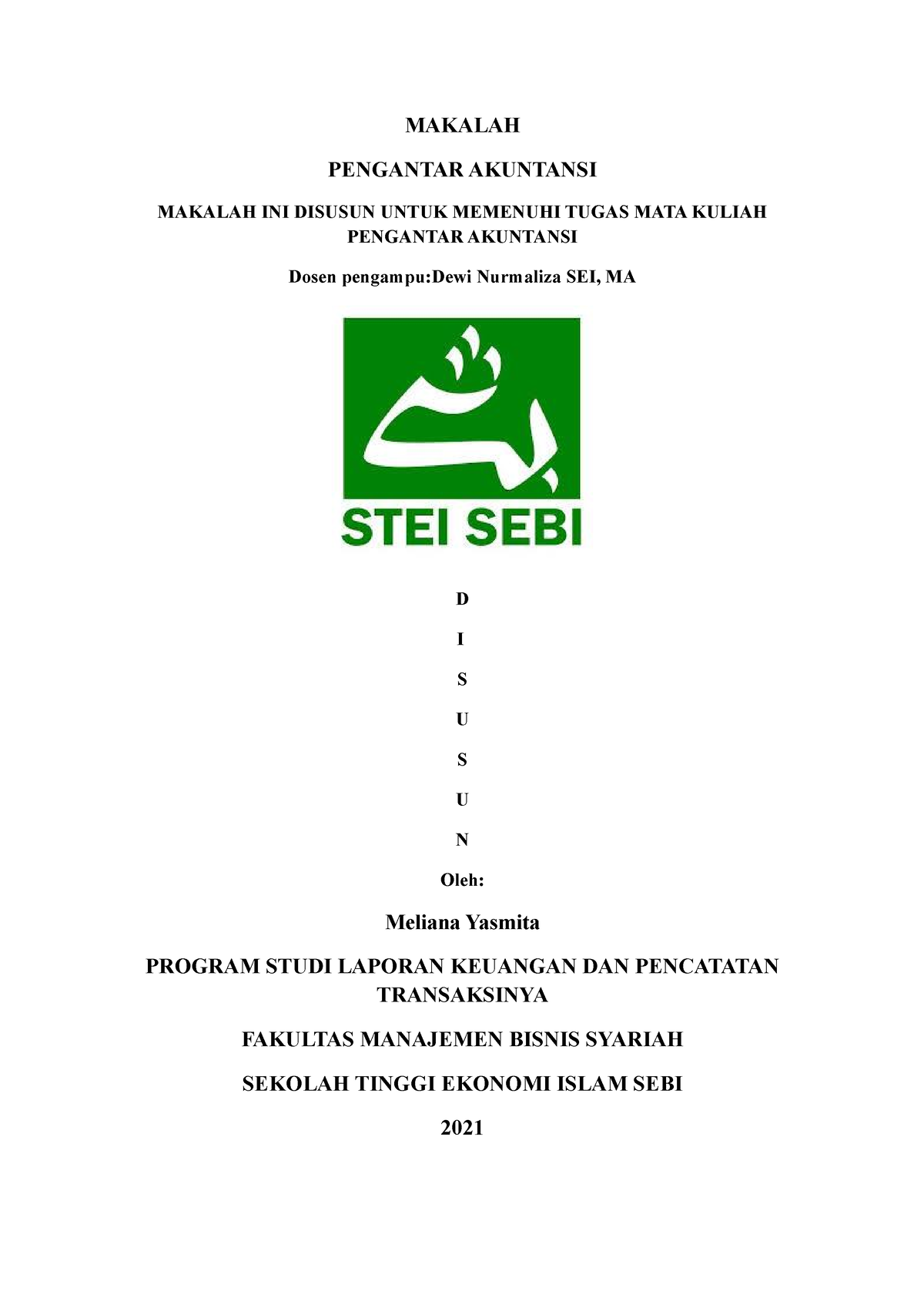 Makalah Komponen Akuntansi - MAKALAH PENGANTAR AKUNTANSI MAKALAH INI ...