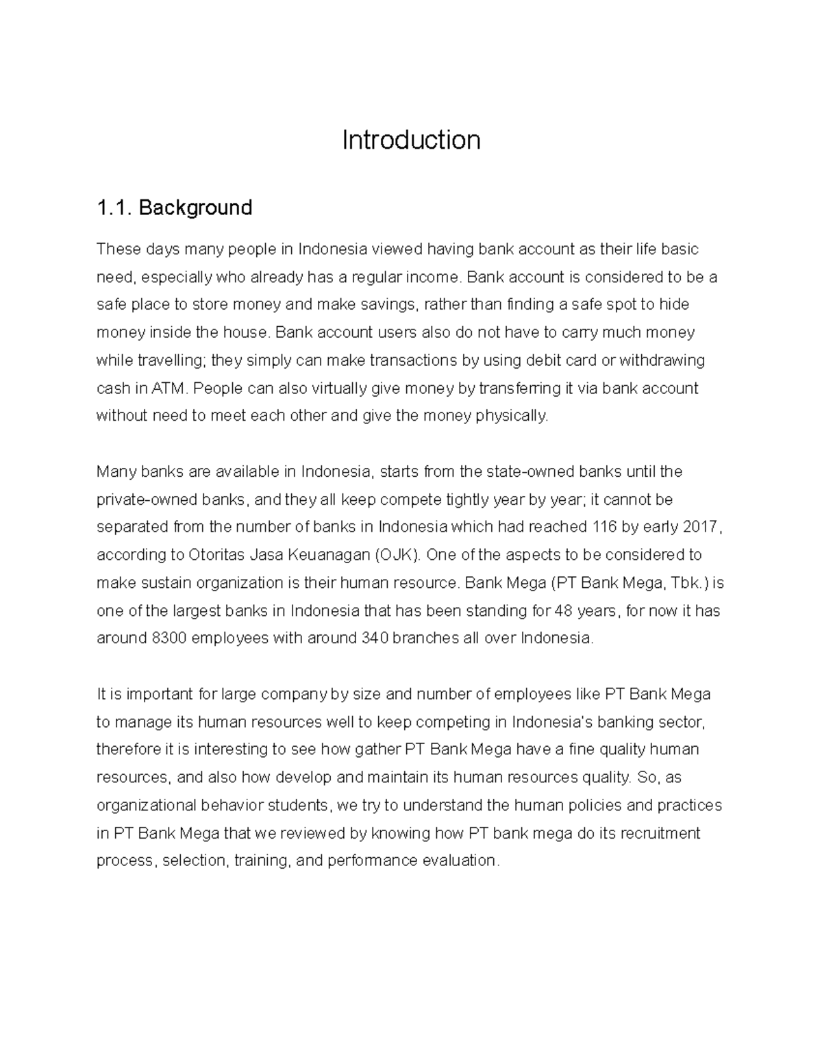 Introduction for Paper Oganizational Behaviour - Introduction 1 ...