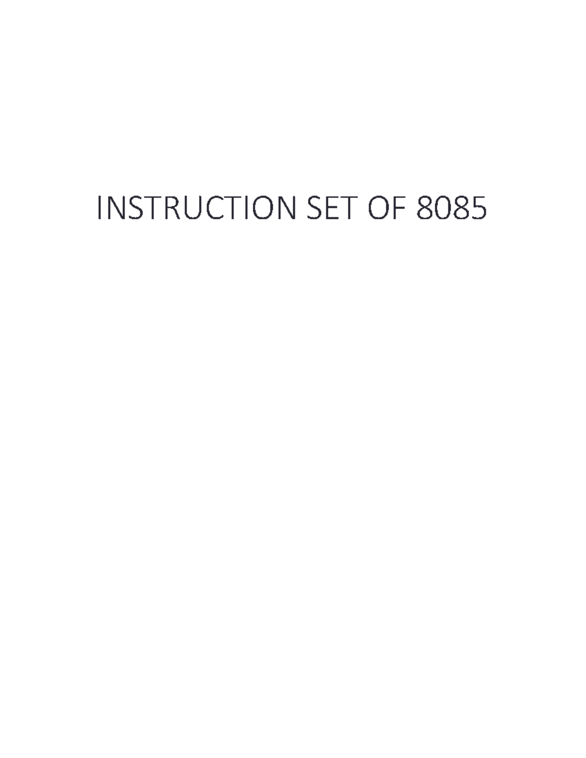Microprocessor and interfacing devices - INSTRUCTION SET OF Instruction ...