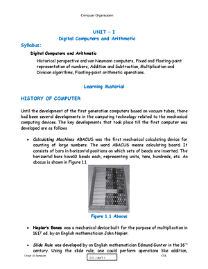 CO-UNIT-2 - Computer organisation - UNIT – II Syllabus: Basic Computer ...