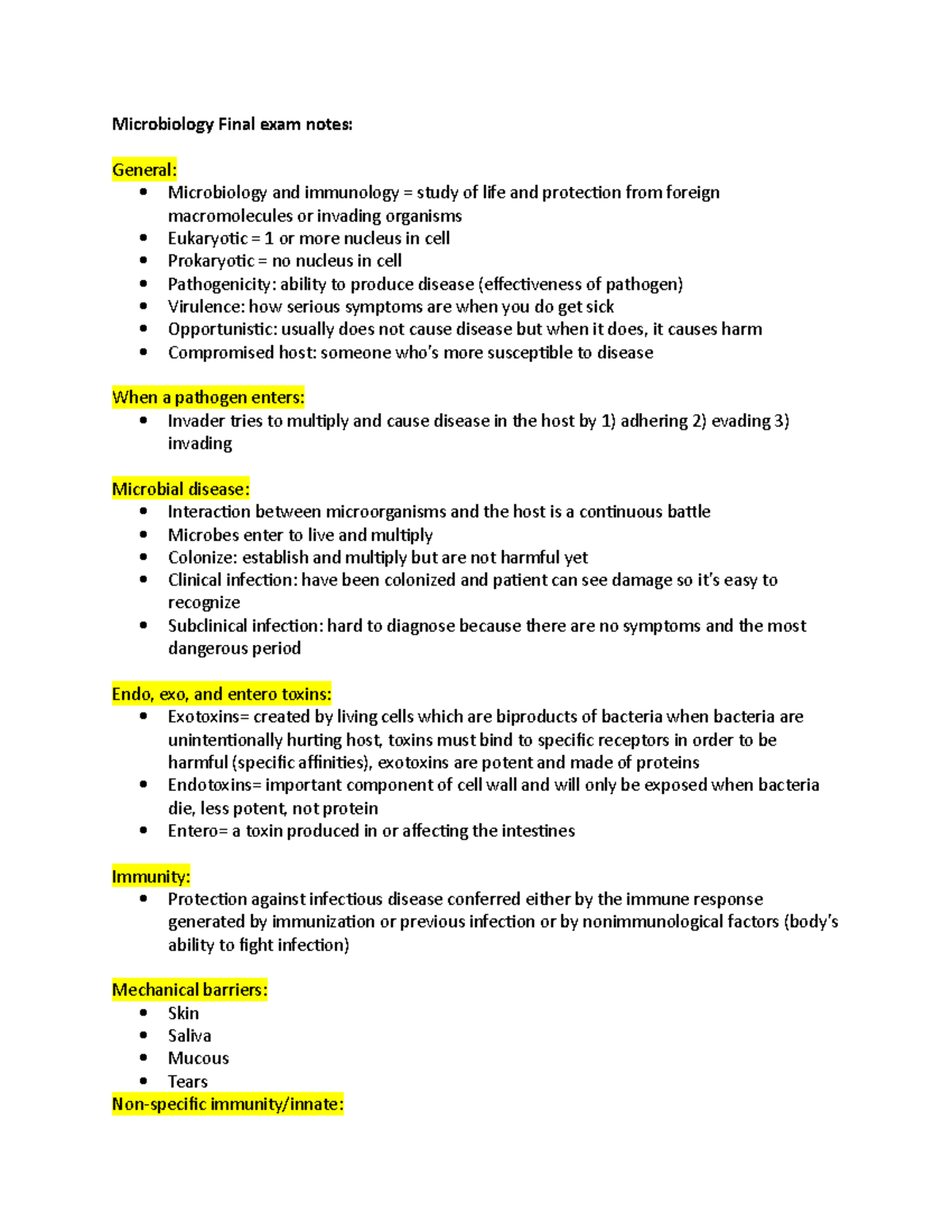 Microbiology lab final exam