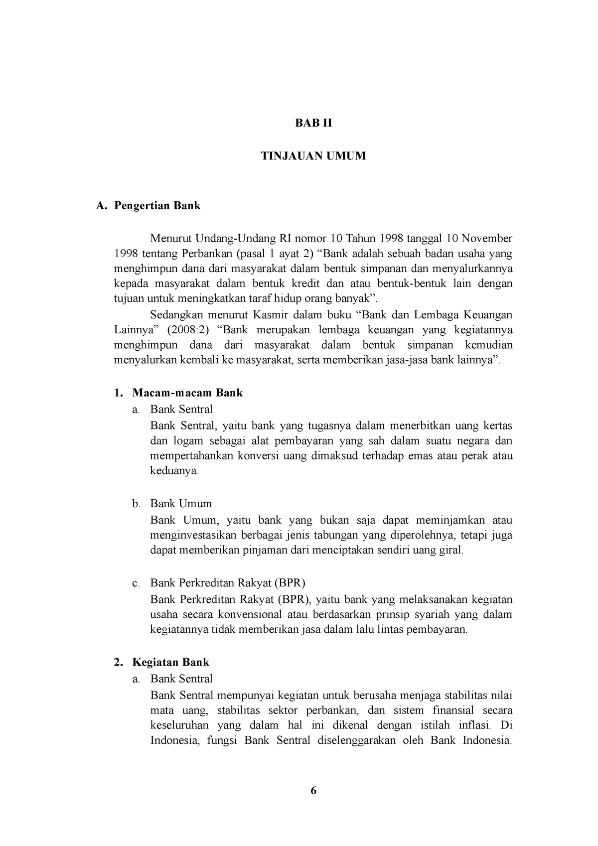 BAB II - Accounting - BAB II TINJAUAN UMUM A. Pengertian Bank Menurut ...