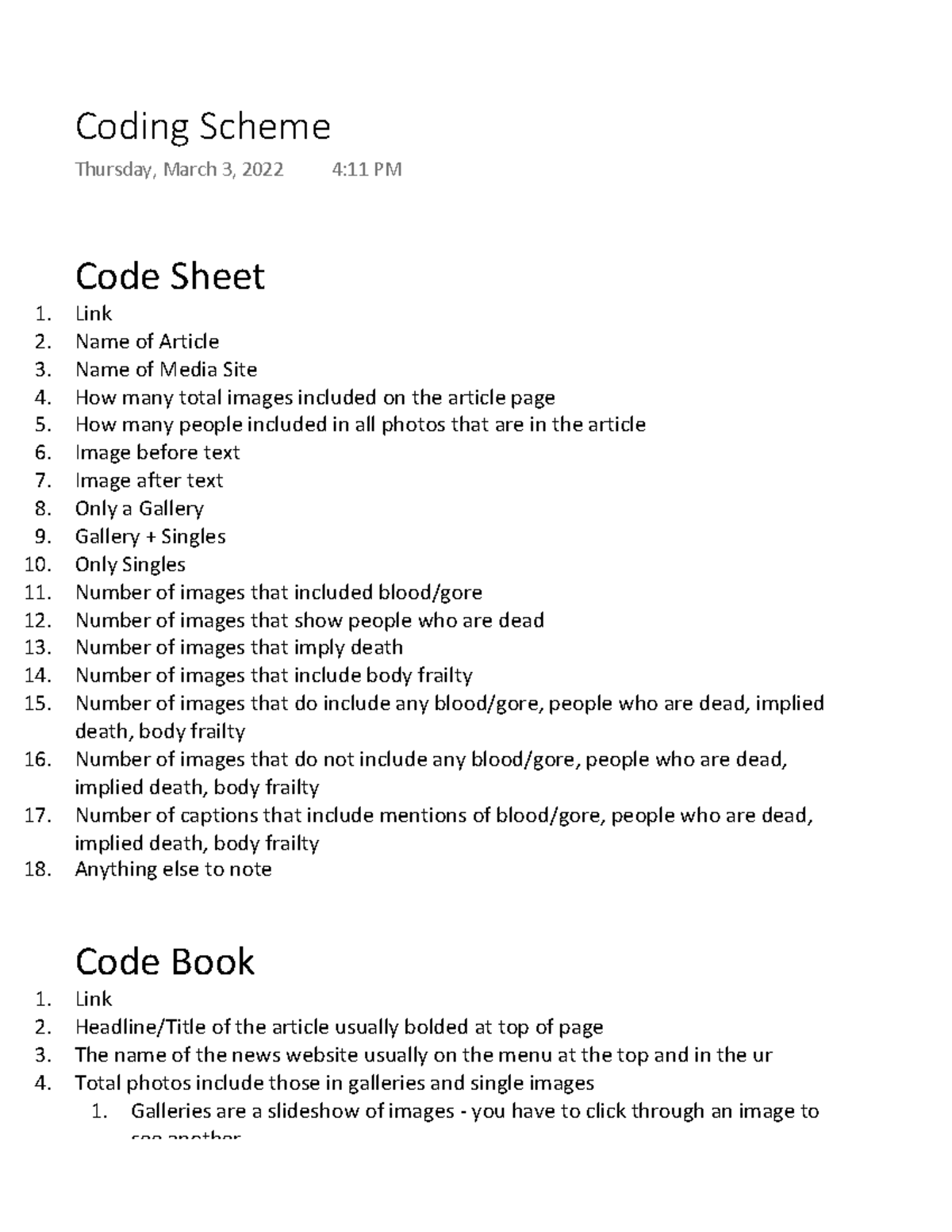 Coding Scheme - Code Sheet Link Name of Article Name of Media Site How ...