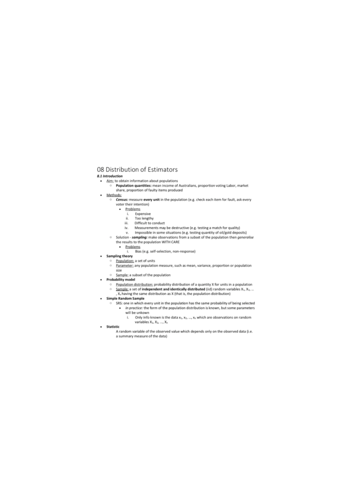 Chapter 9 notes - STAT1520 - Studocu