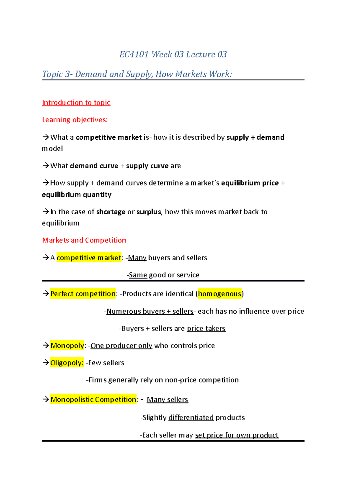 EC4101+Week+03+Lecture+03 x2 - EC4101 Week 03 Lecture 03 Topic 3 ...