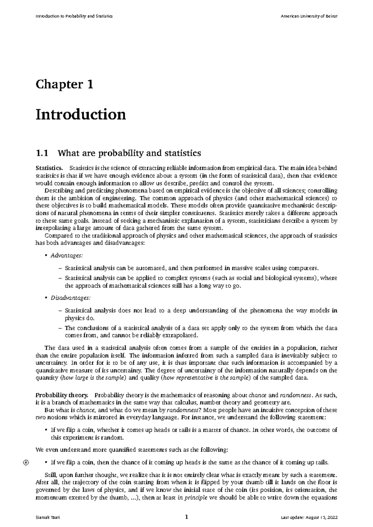 Stat230-chapter 01 - STAT 230 Chapter 1 - Introduction to Probability ...