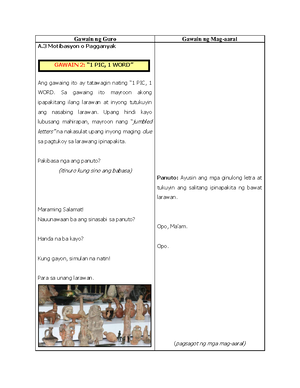 Lesson Plan Q1 M7 Yamang Tao Sa Asya Part 7 Gawain Ng Guro Gawain