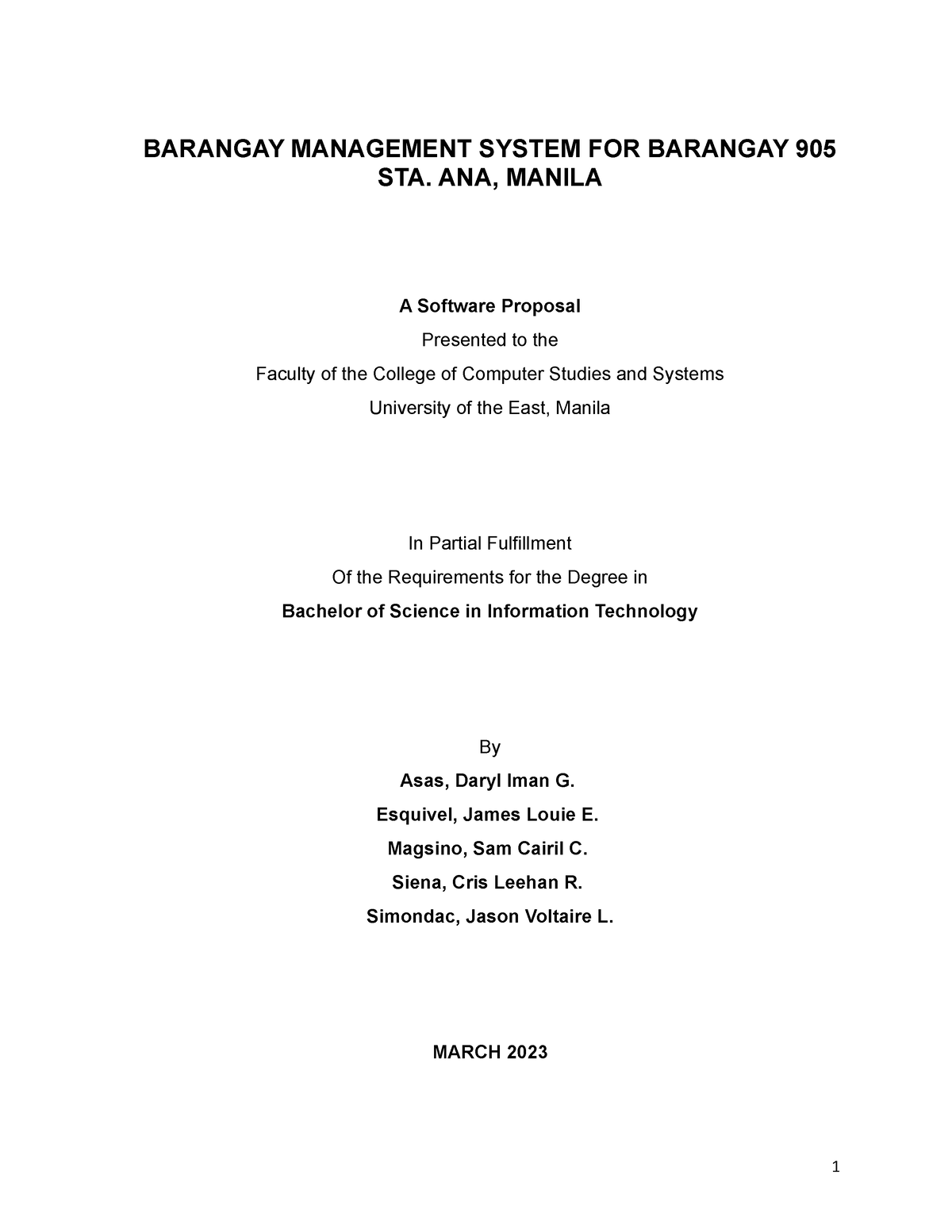 example of research proposal in barangay