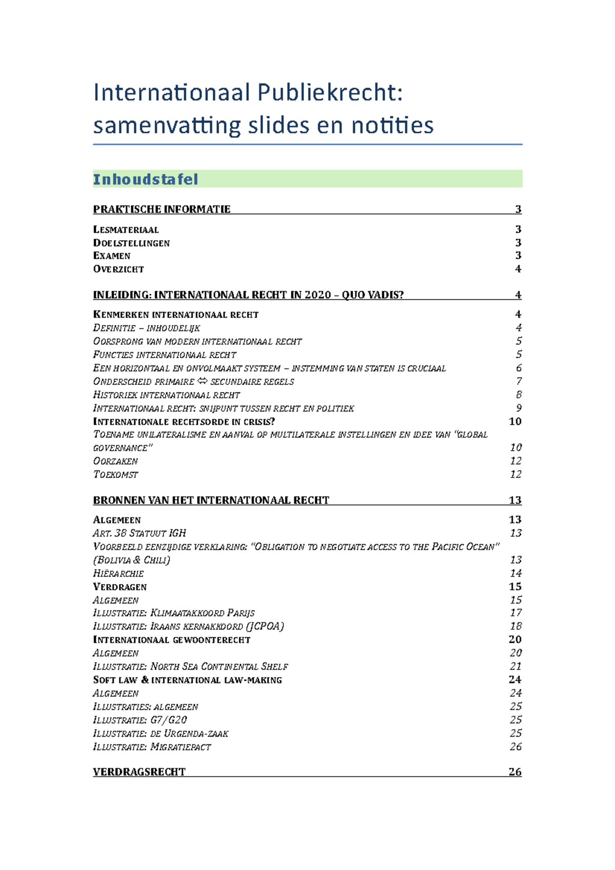 IPR - Inleiding, Bronnen, Verdragsrecht En Interactie - Internationaal ...